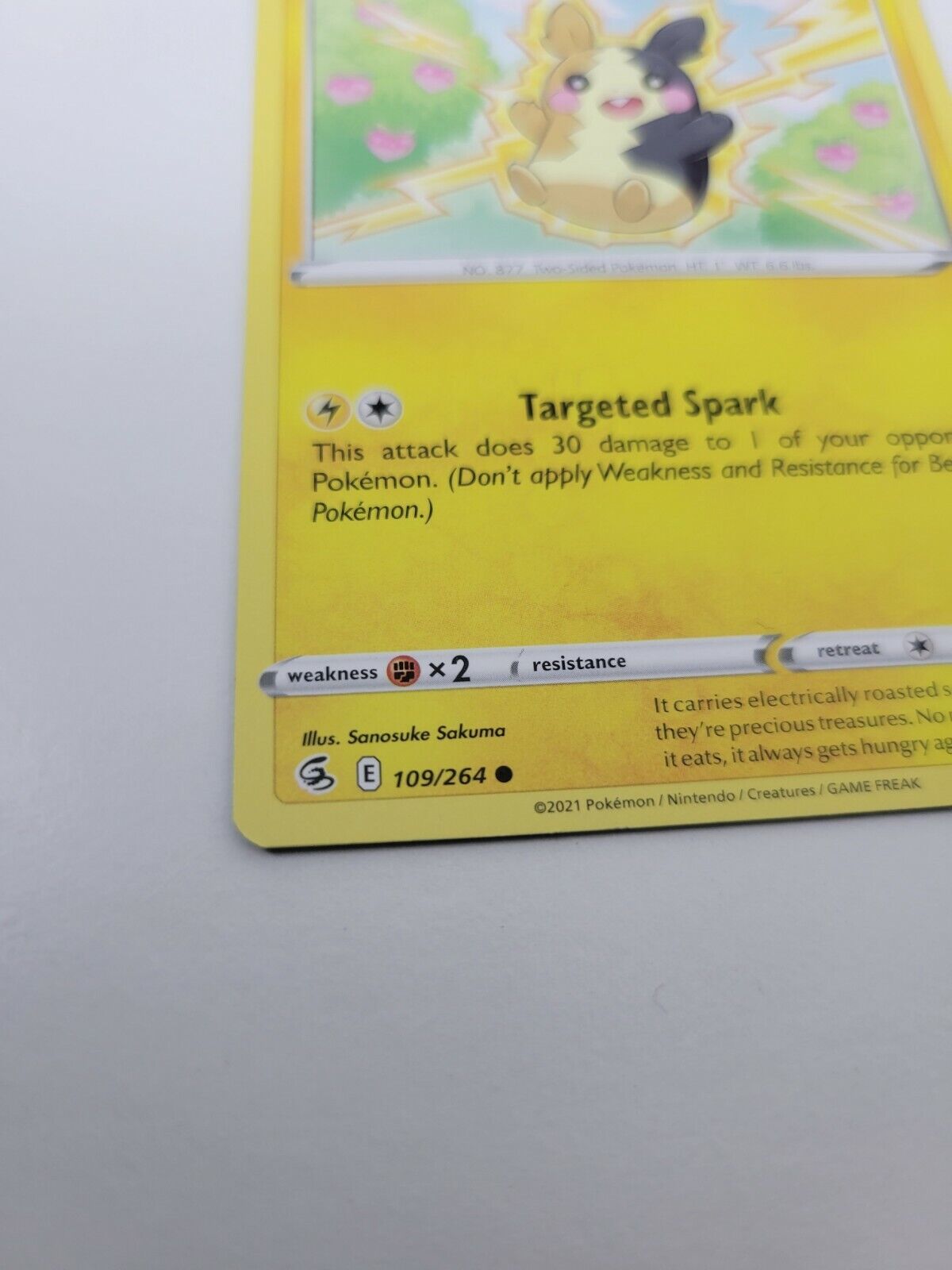Pokémon TCG Morpeko Fusion Strike 109/264 Regular Common Card NM 2021