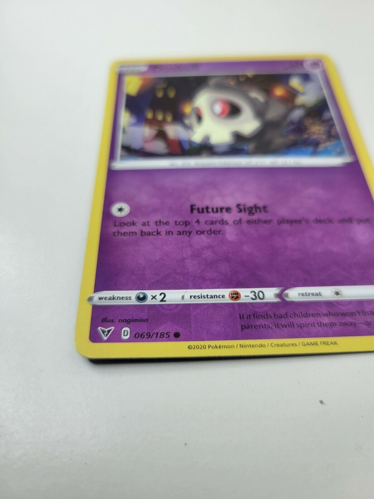 Pokémon TCG Duskull Vivid Voltage 069/185 Reverse Holo Common Card NM 2020