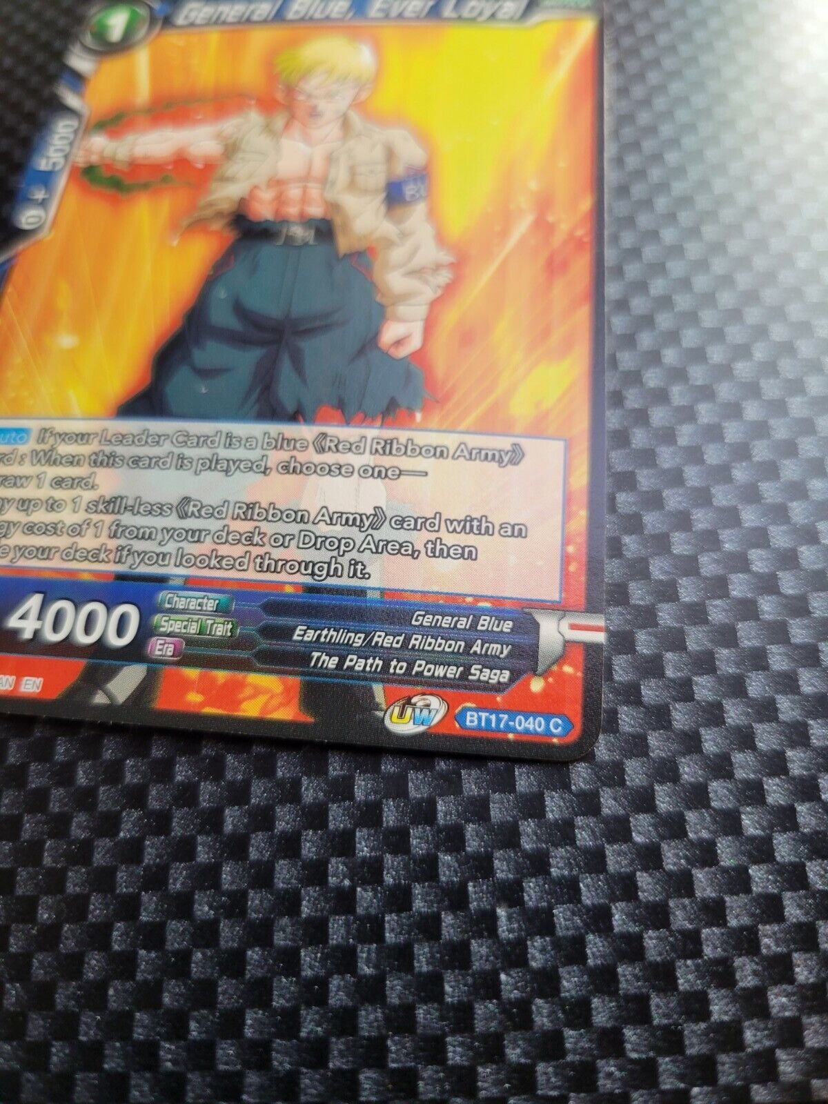 DBS General Blue, Ever Loyal BT17-040 C Regular Common Card Ultimate Squad NM