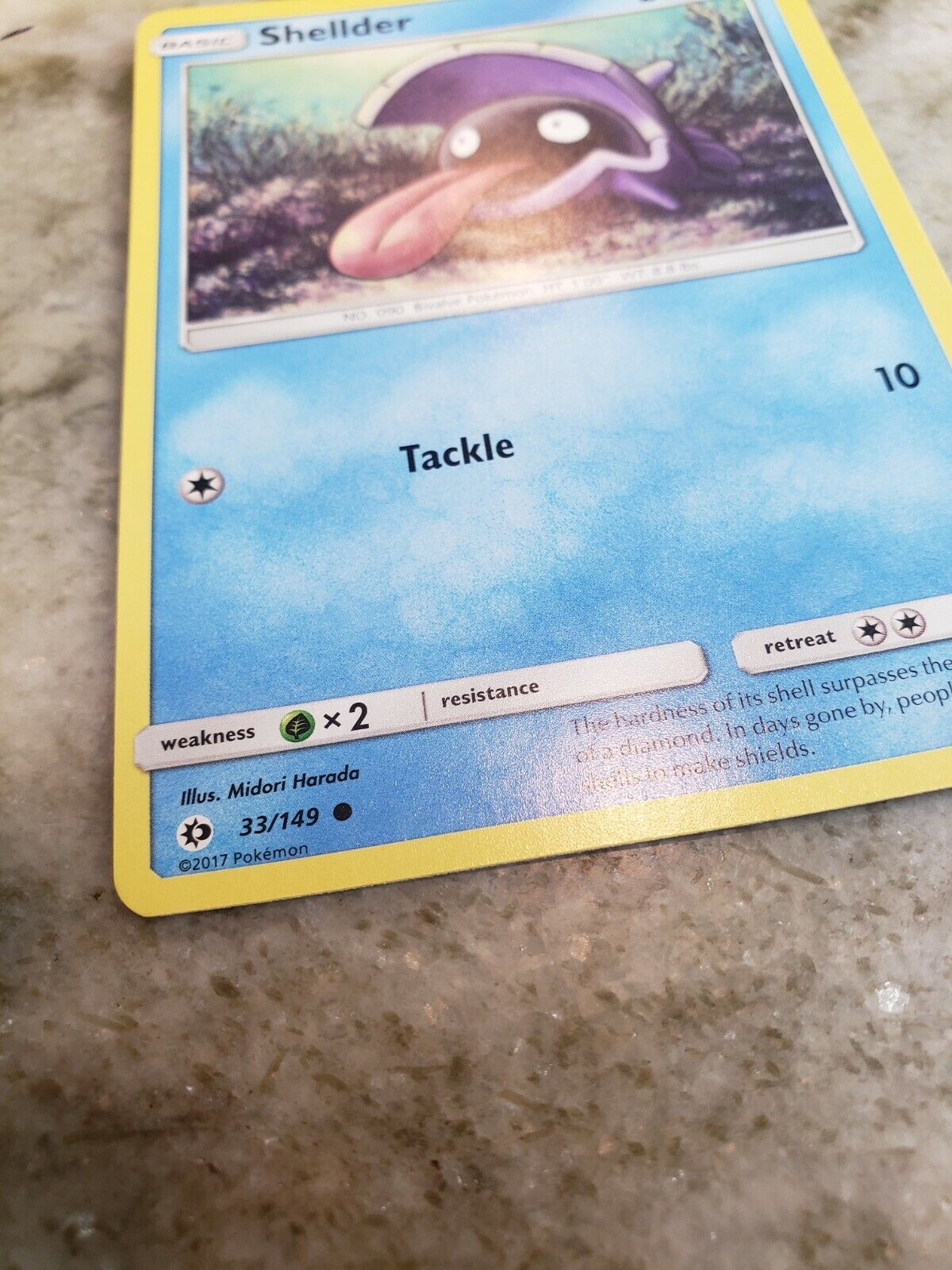 Pokemon TCG Sun & Moon Base - Shellder 33/149 Common