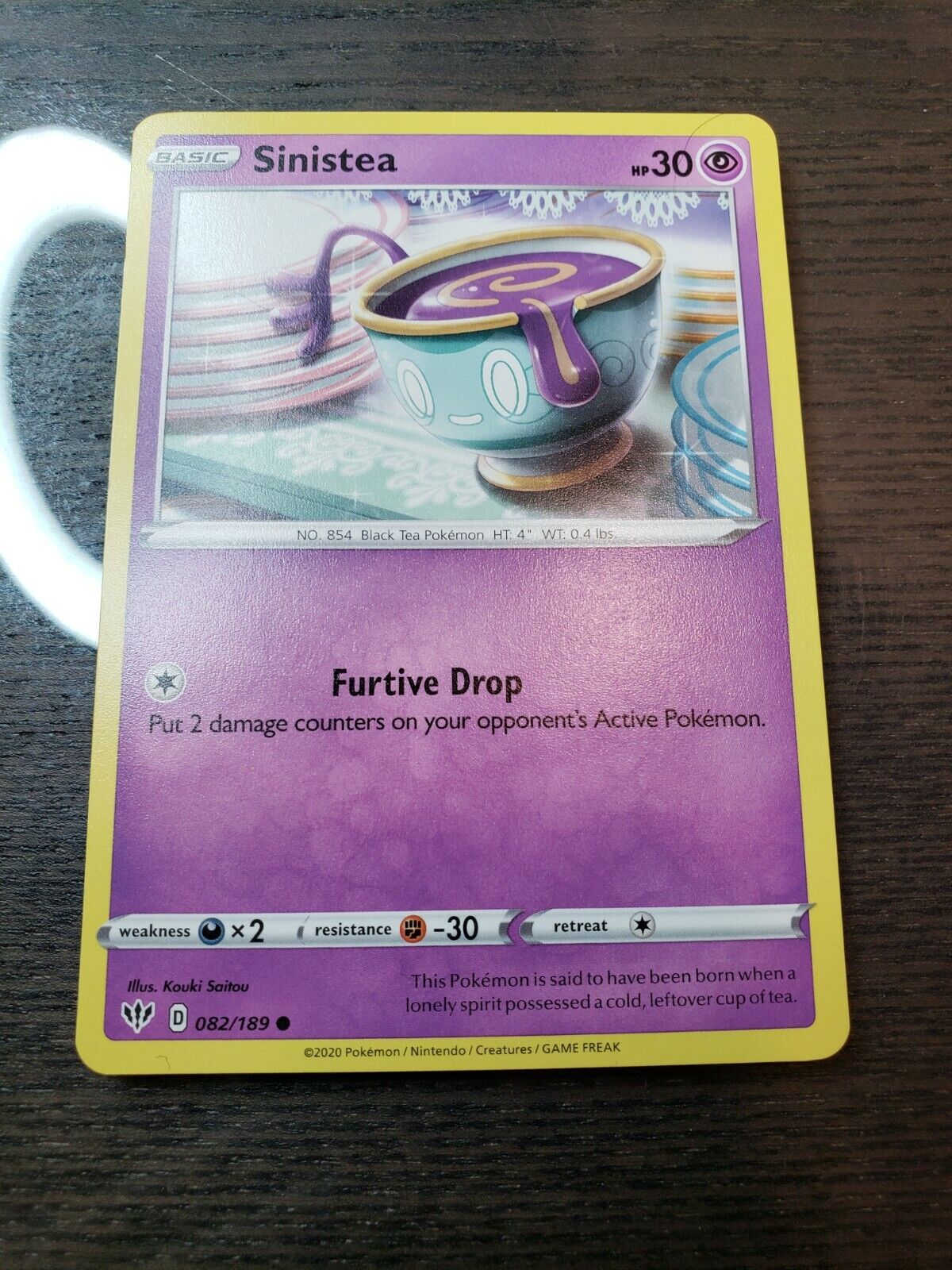 Pokemon TCG Sword And Shield Darkness Ablaze Sinistea 82/189 Common Card 2020