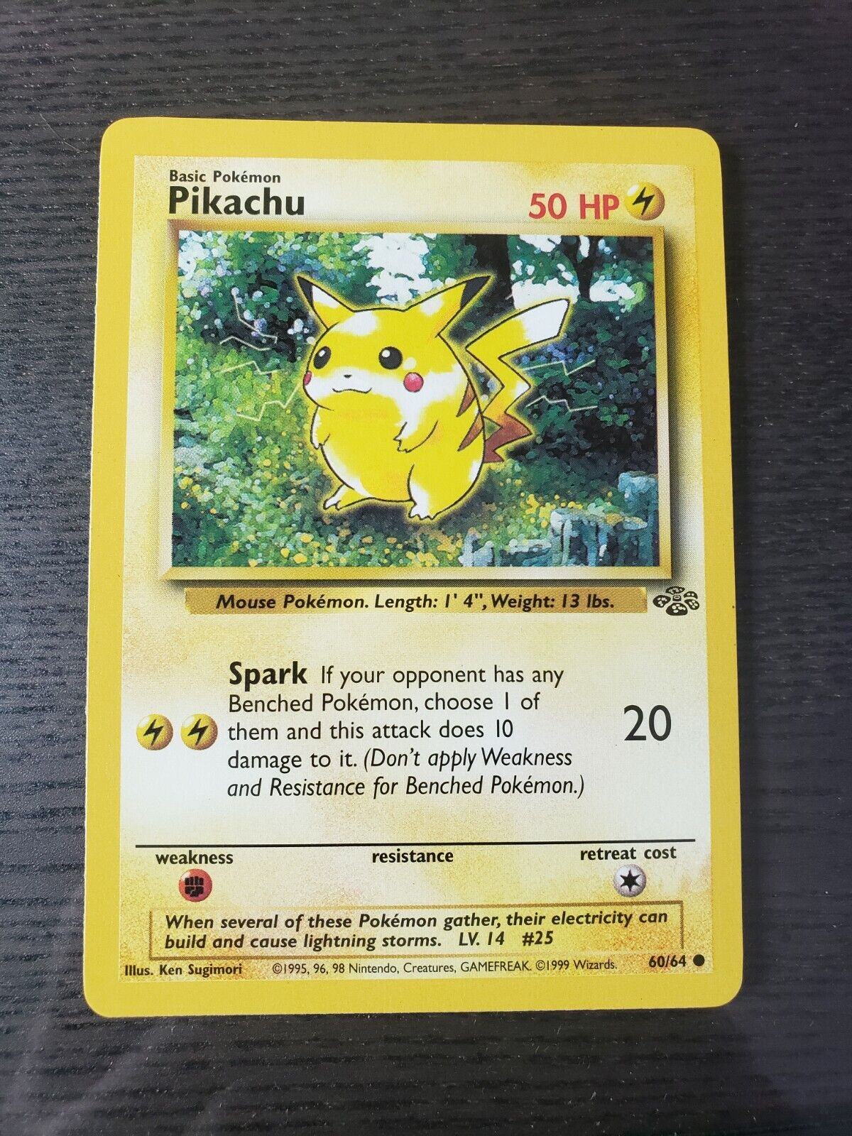 Pokemon TCG Pikachu Jungle Set 60/64 Common Card Vintage Wizards