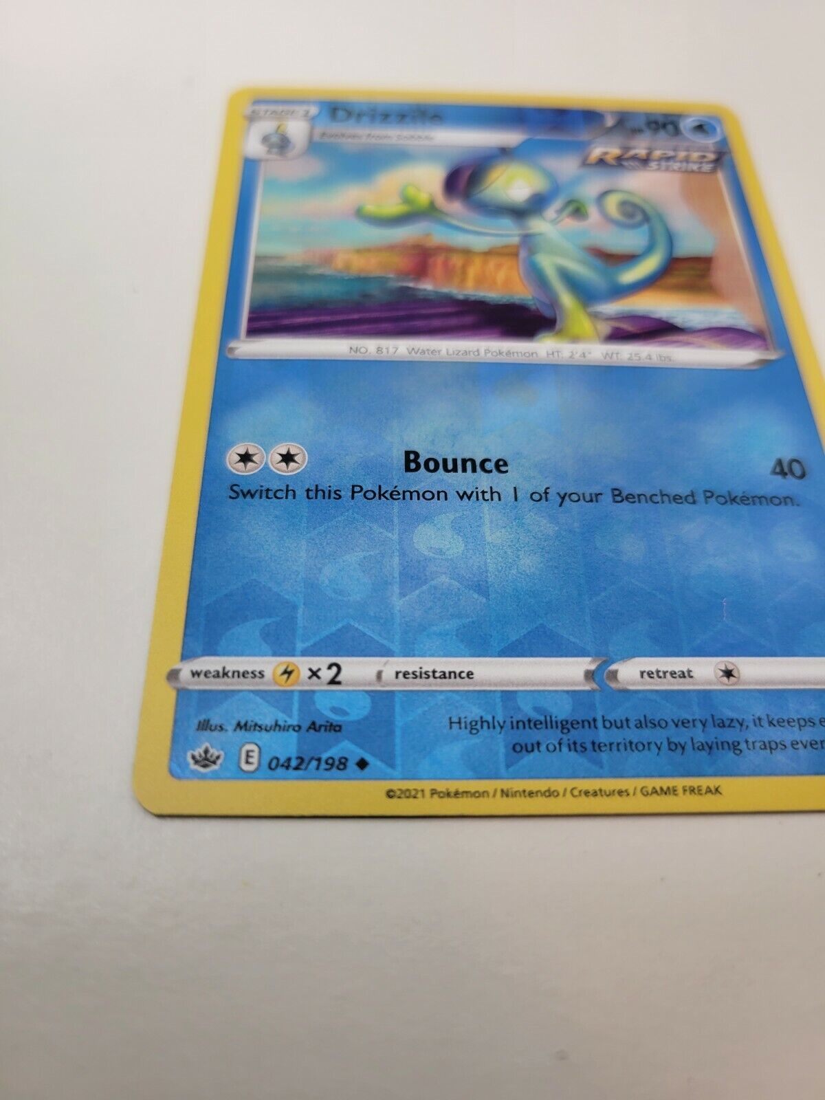 Pokémon TCG Drizzile Chilling Reign 042/198 Reverse Holo Uncommon Card NM 2021