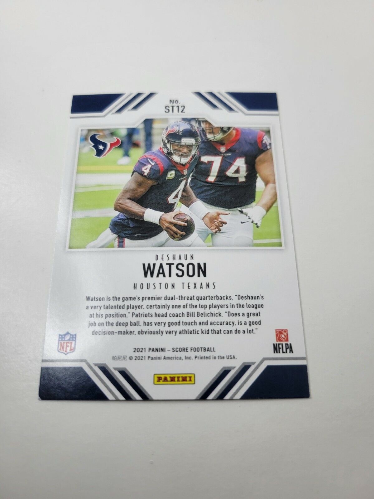 2021 Panini Score Football "Score Team" Insert #ST12 DeShaun WATSON Texans