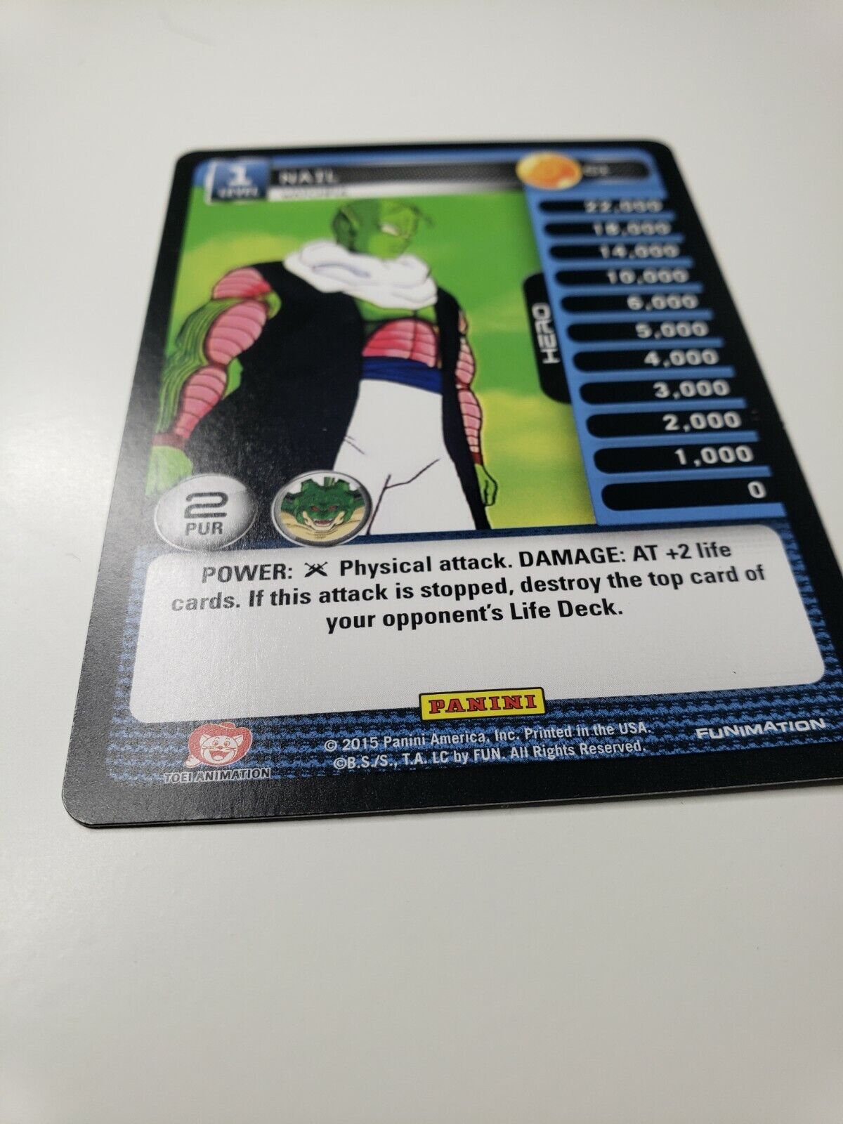 DBZ Dragon Ball Z TCG Card Panini Heroes & Villains C1 Nail Watchful 2015