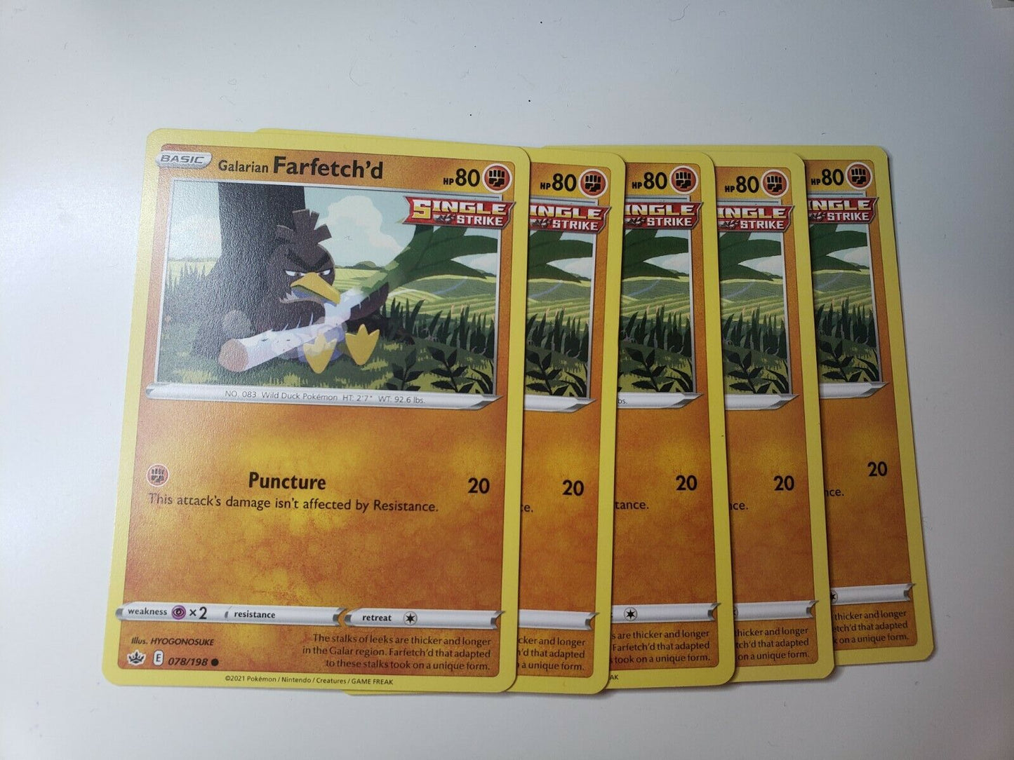 Pokémon TCG Galarian Farfetch'd Chilling Reign 078/198 Regular Common