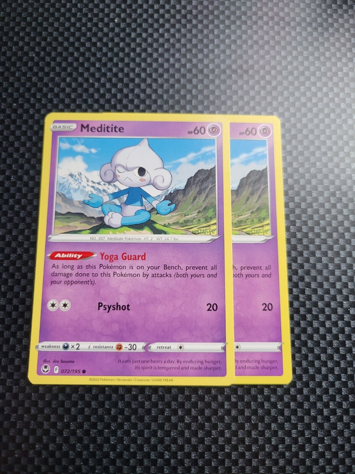 Pokémon TCG Meditite Silver Tempest 072/195 Regular Common Card NM 2022