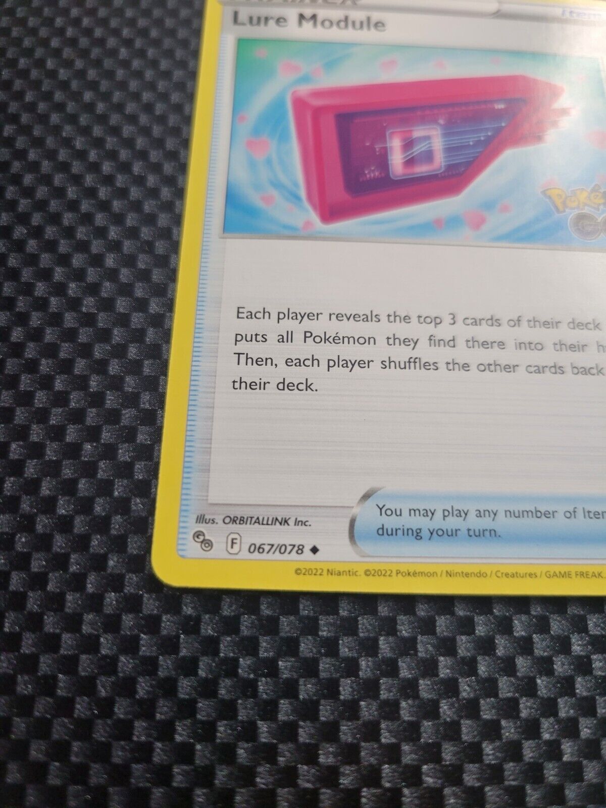 Pokémon TCG Lure Module Pokemon Go 067/078 Uncommon Trainer Card NM 2022