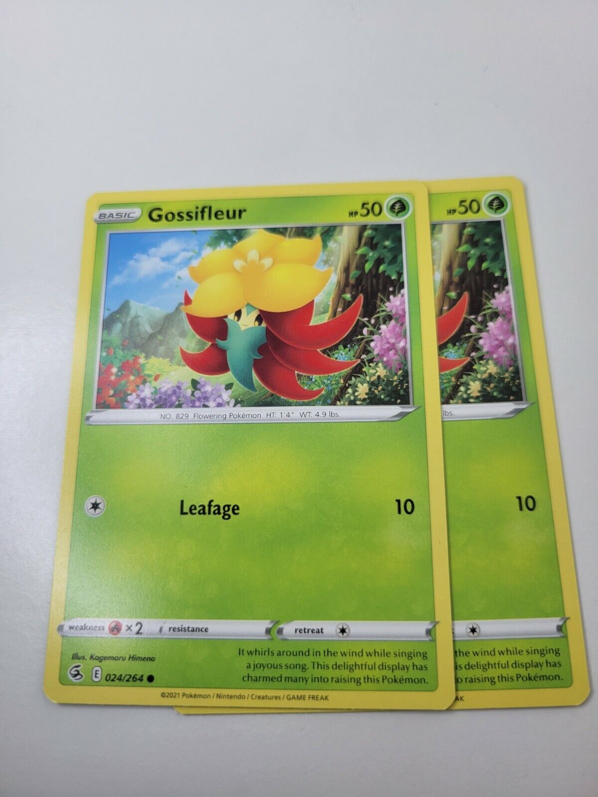 Pokémon TCG Gossifleur Fusion Strike 024/264 Regular Common Card NM 2021