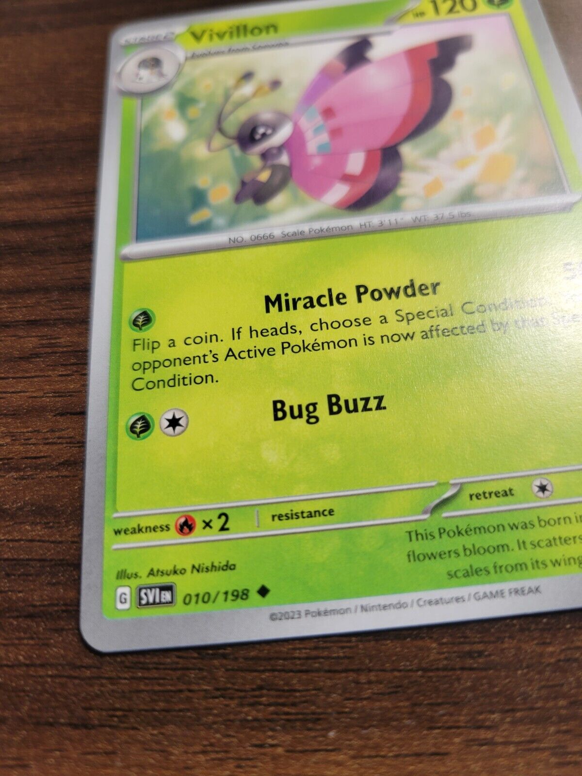 Pokémon TCG Scarlet & Violet Vivillon 010/198 Regular Uncommon Card NM 2023
