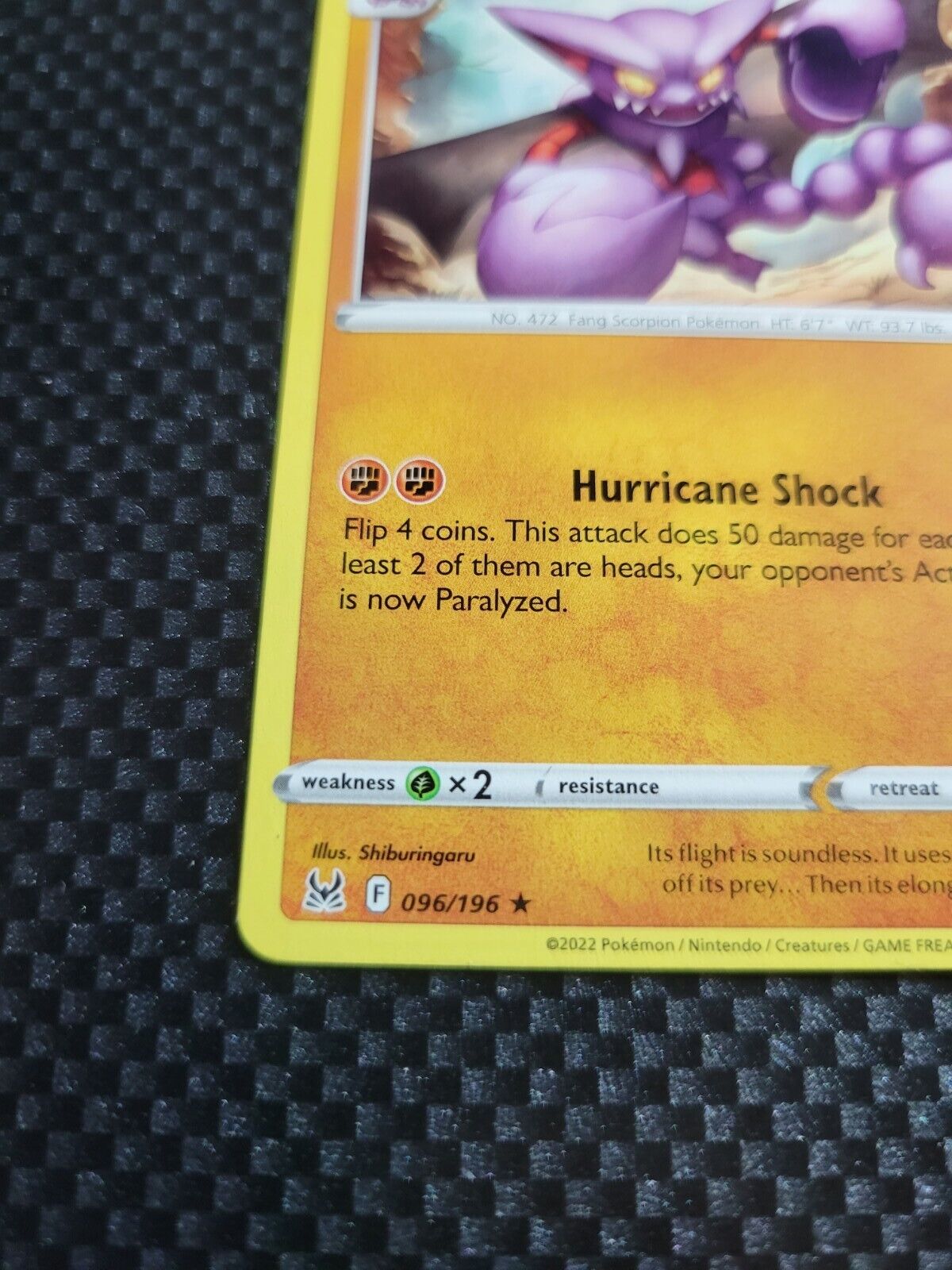 Pokémon TCG Gliscor Lost Origin 096/196 Regular Rare Card NM 2022