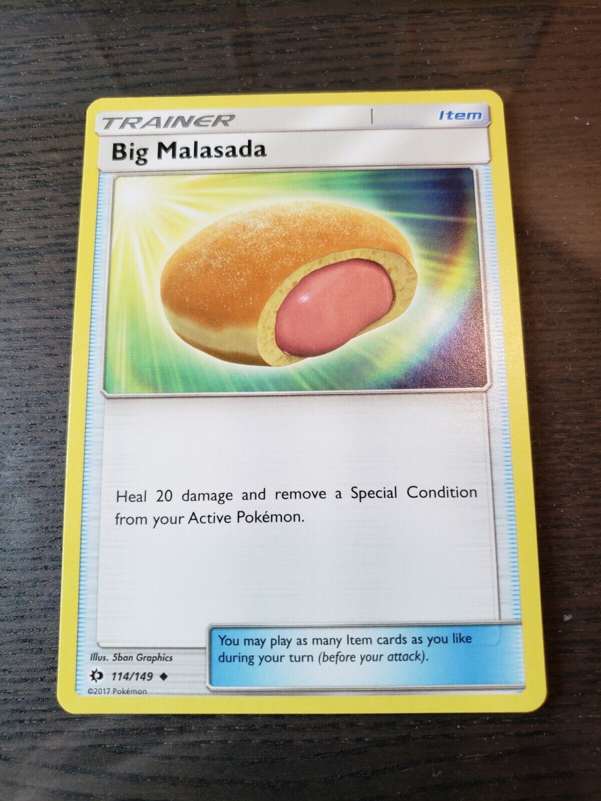 Pokémon TCG Big Malasada Uncommon,Sun And Moon Base Set 114/149, 2017...