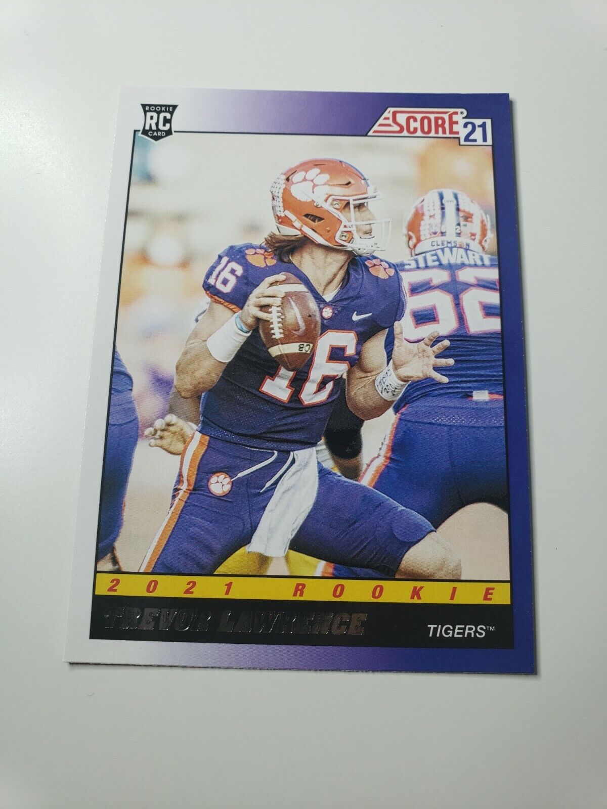 2021 Panini Score Football Trevor Lawrence 91 Throwback SSP RC TB1 Jax Jaguars