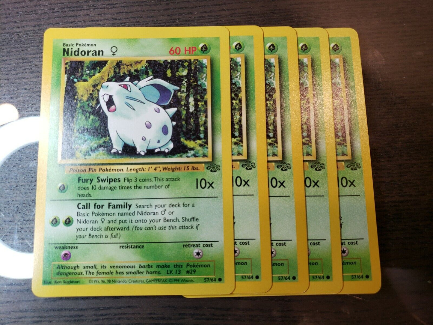#29 Nidoran (F) - 57/64 - Jungle Set - Common card - Pokemon TCG (c) 1999 - LP