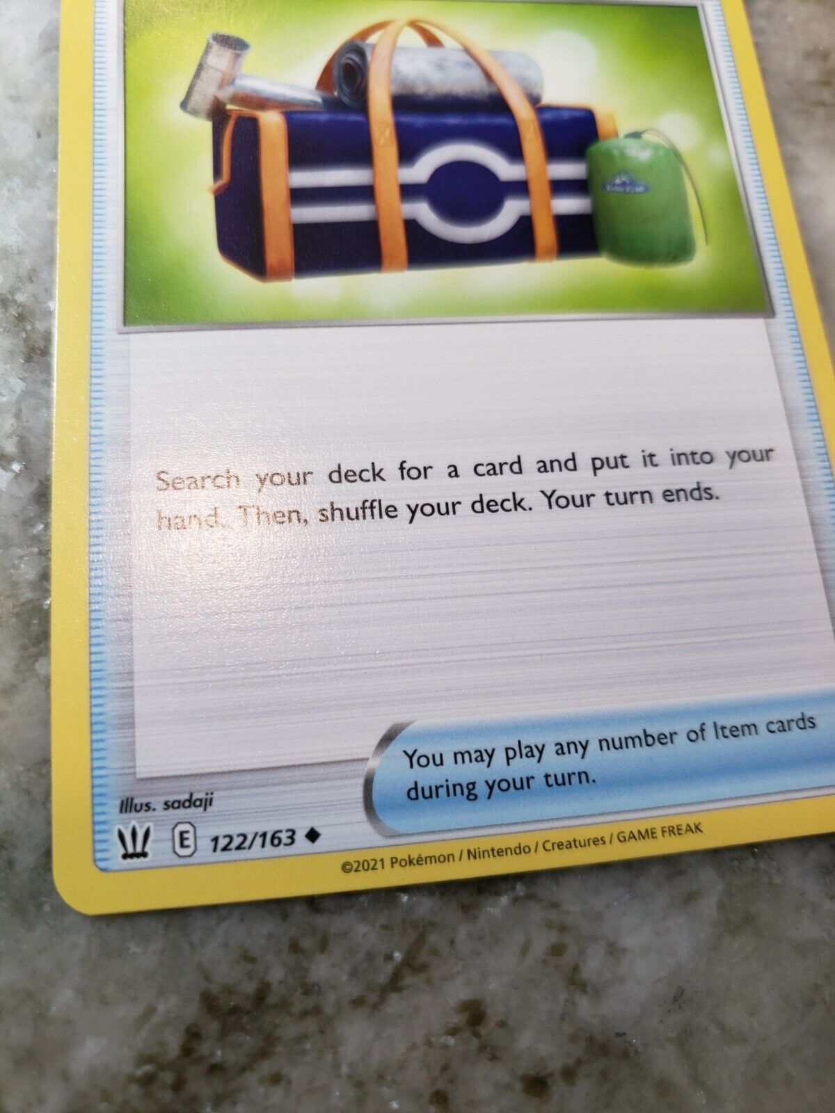 Camping Gear - 122/163 - Uncommon Pokemon SS05 Battle Styles M/NM PACK FRESH