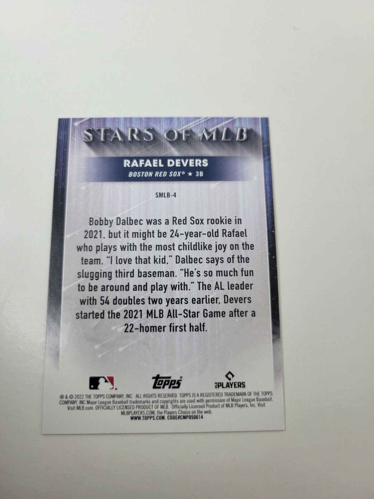 Rafael Devers Stars of the MLB SMLB-4 2022 Topps Series 1