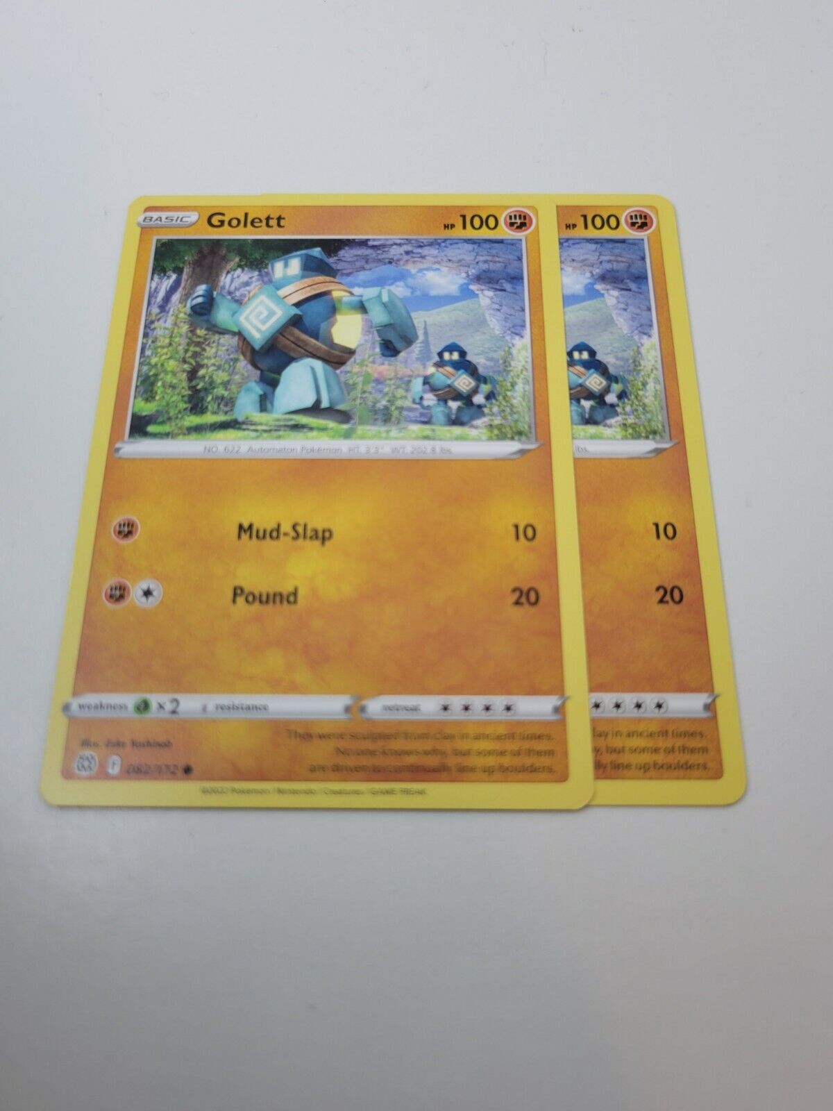 Pokemon TCG Brilliant Stars Golett 82/172 Regular Common Card NM 2022