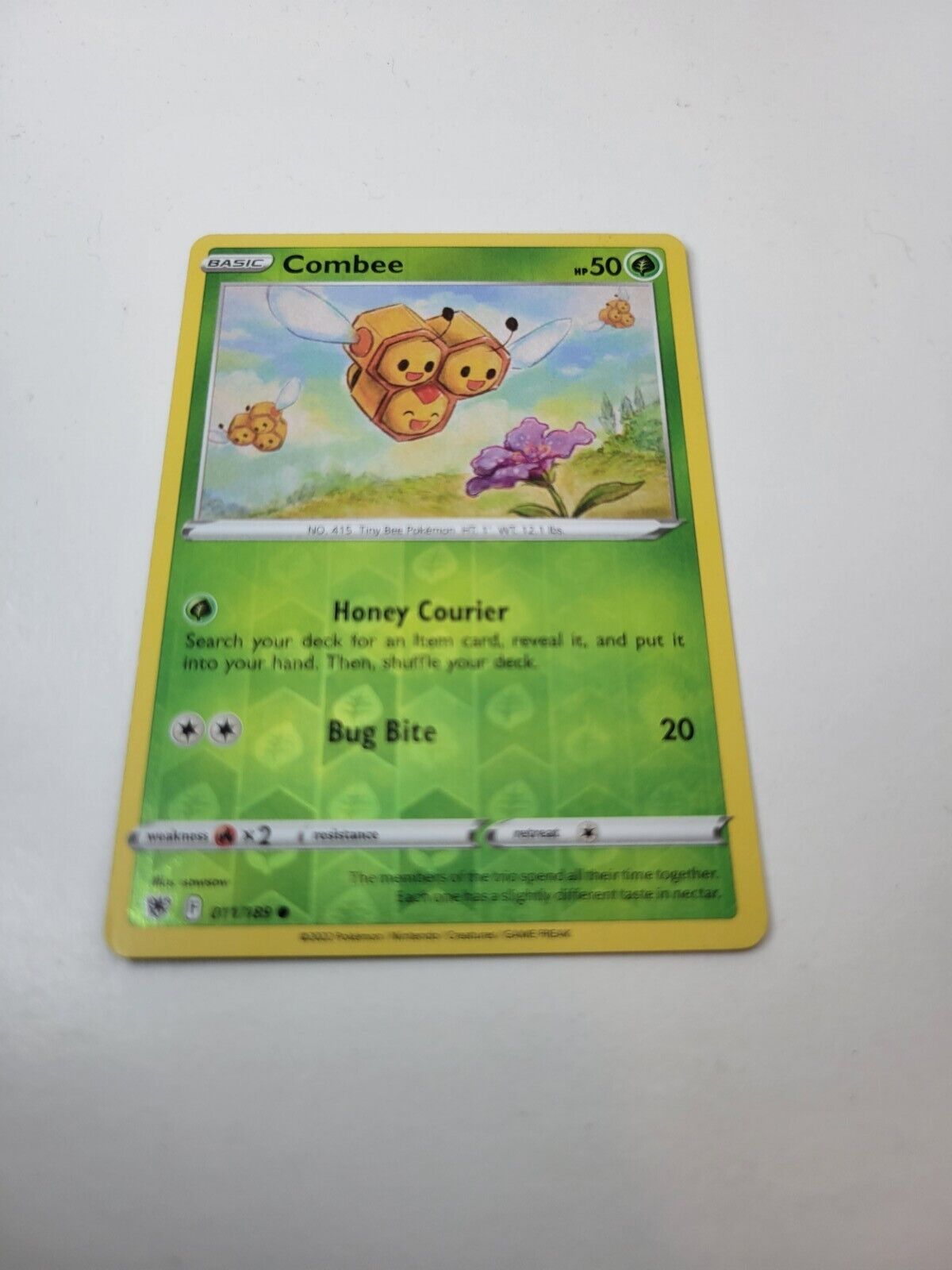 Pokémon TCG Astral Radiance Combee 011/189 Reverse Holo Common Card NM 2022