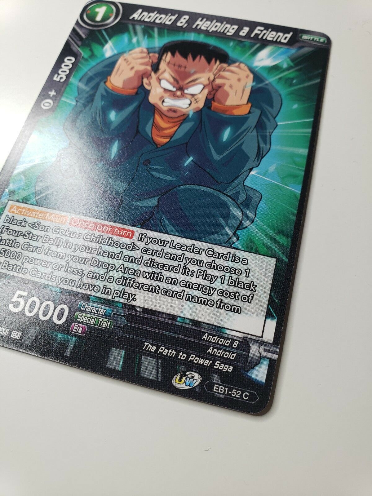Dragon ball super card game eb1-52 Android 8, helping a friend Battle Evolution