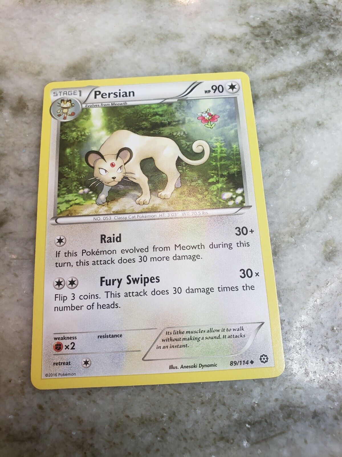 Pokemon TCG Persian 89/114 X&Y: Steam Siege NM/Mint Pokemon Cards