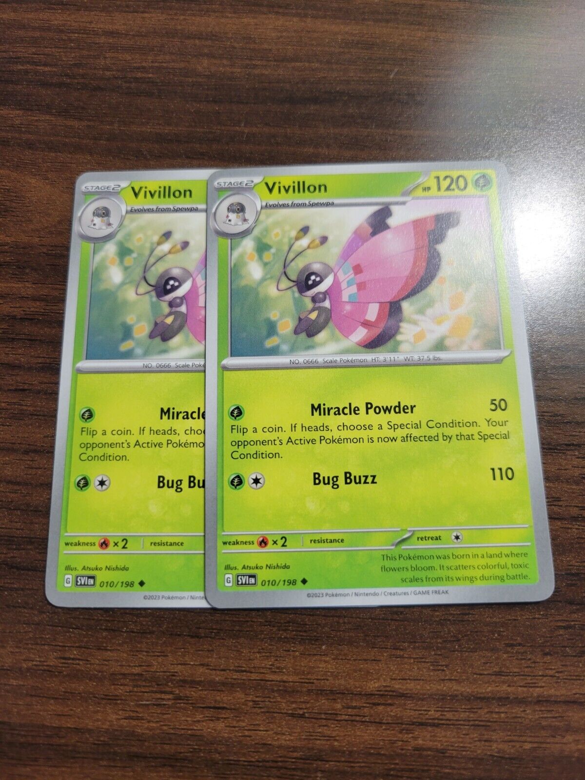 Pokémon TCG Scarlet & Violet Vivillon 010/198 Regular Uncommon Card NM 2023