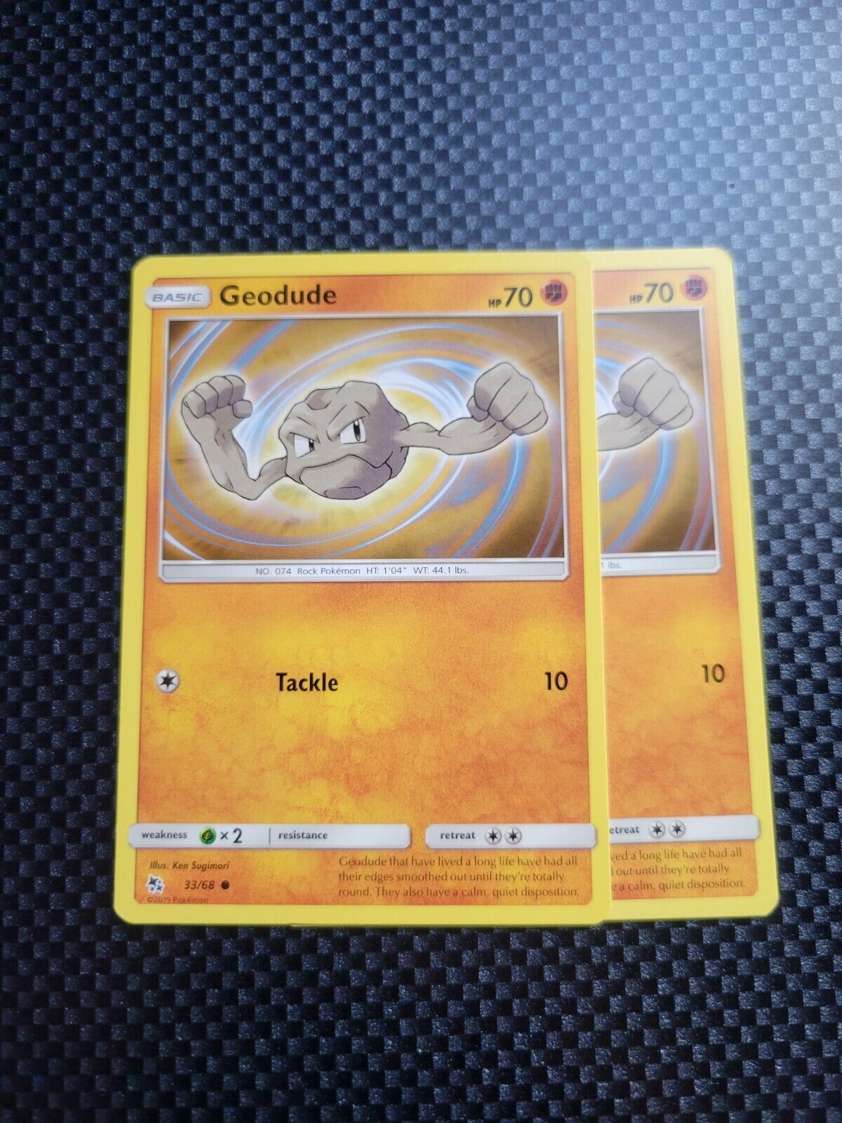 Pokémon TCG Geodude Hidden Fates 33/68 Regular Common Card NM 2019