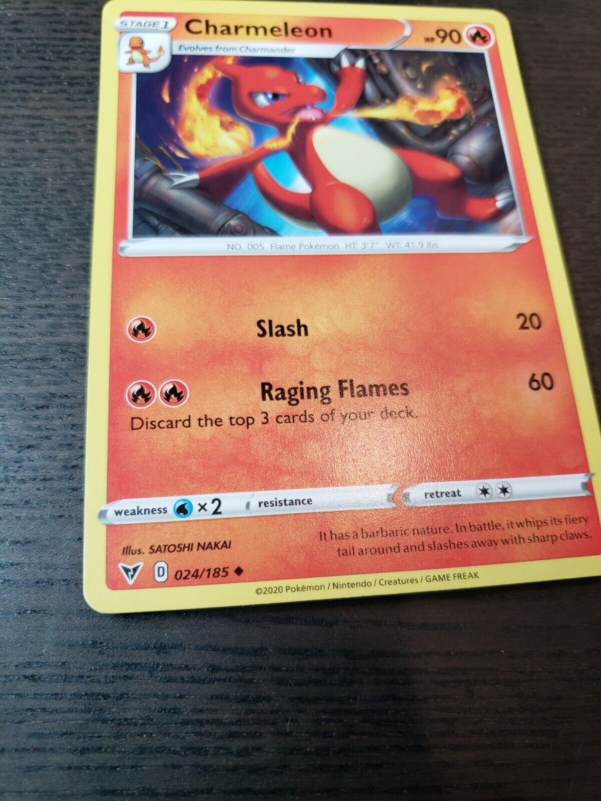 Pokémon TCG Charmeleon Vivid Voltage 24/185 Regular Uncommon Card NM 2020