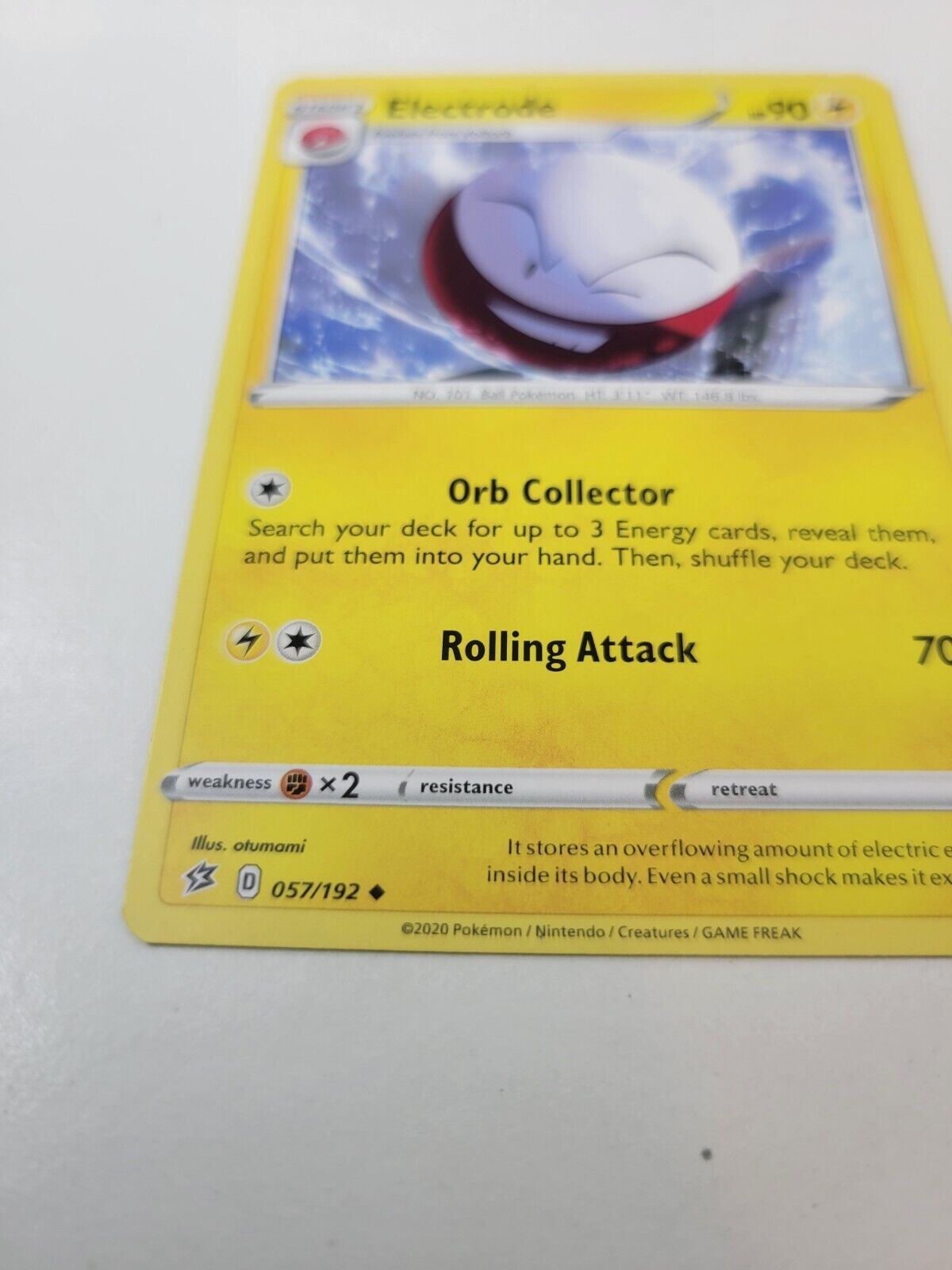 Pokémon TCG Electrode Rebel Clash 057/192 Regular Uncommon Card NM 2020