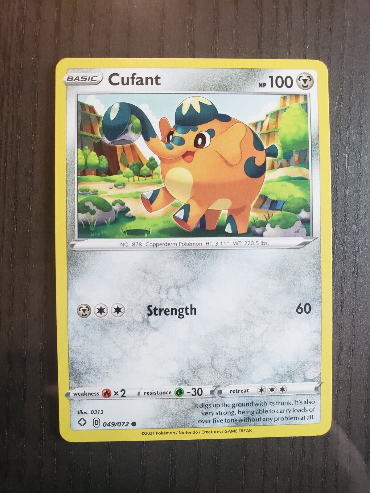 Pokémon TCG Shining Fates Cufant 49/72 Common Card NM 2021