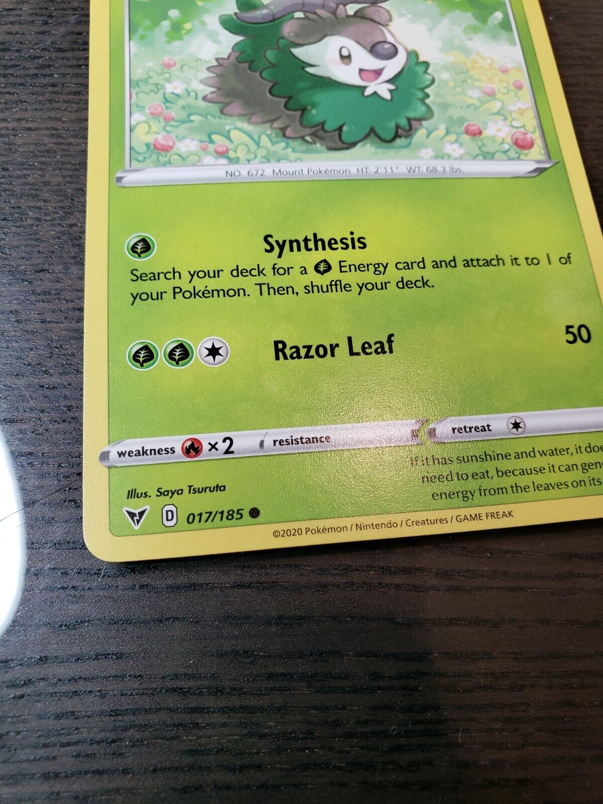 Skiddo 17/185 S&S: Vivid Voltage Regular Common card NM Pokemon TCG 2020