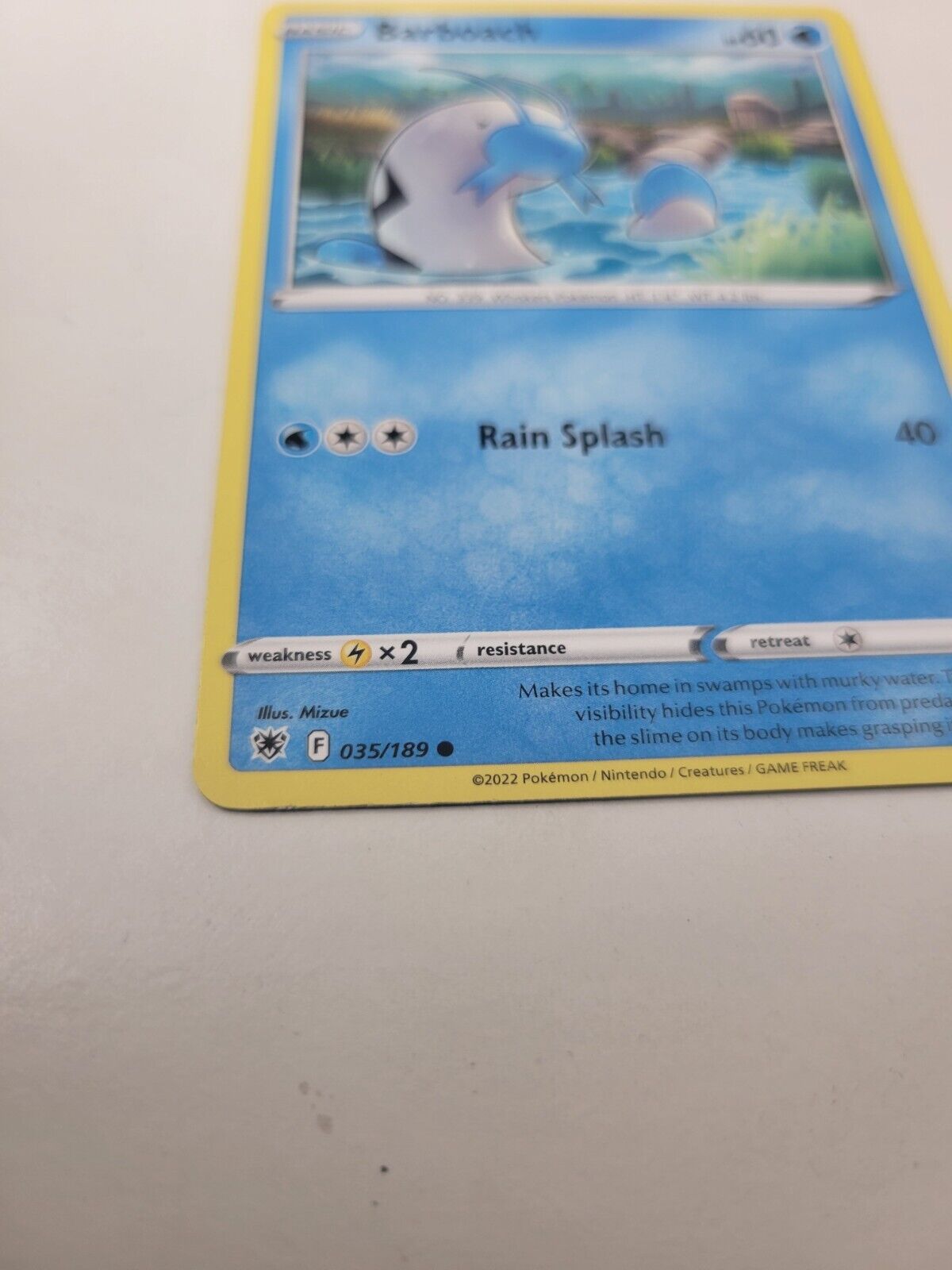 Pokémon TCG Astral Radiance Barboach 035/189 Regular Common Card NM 2022