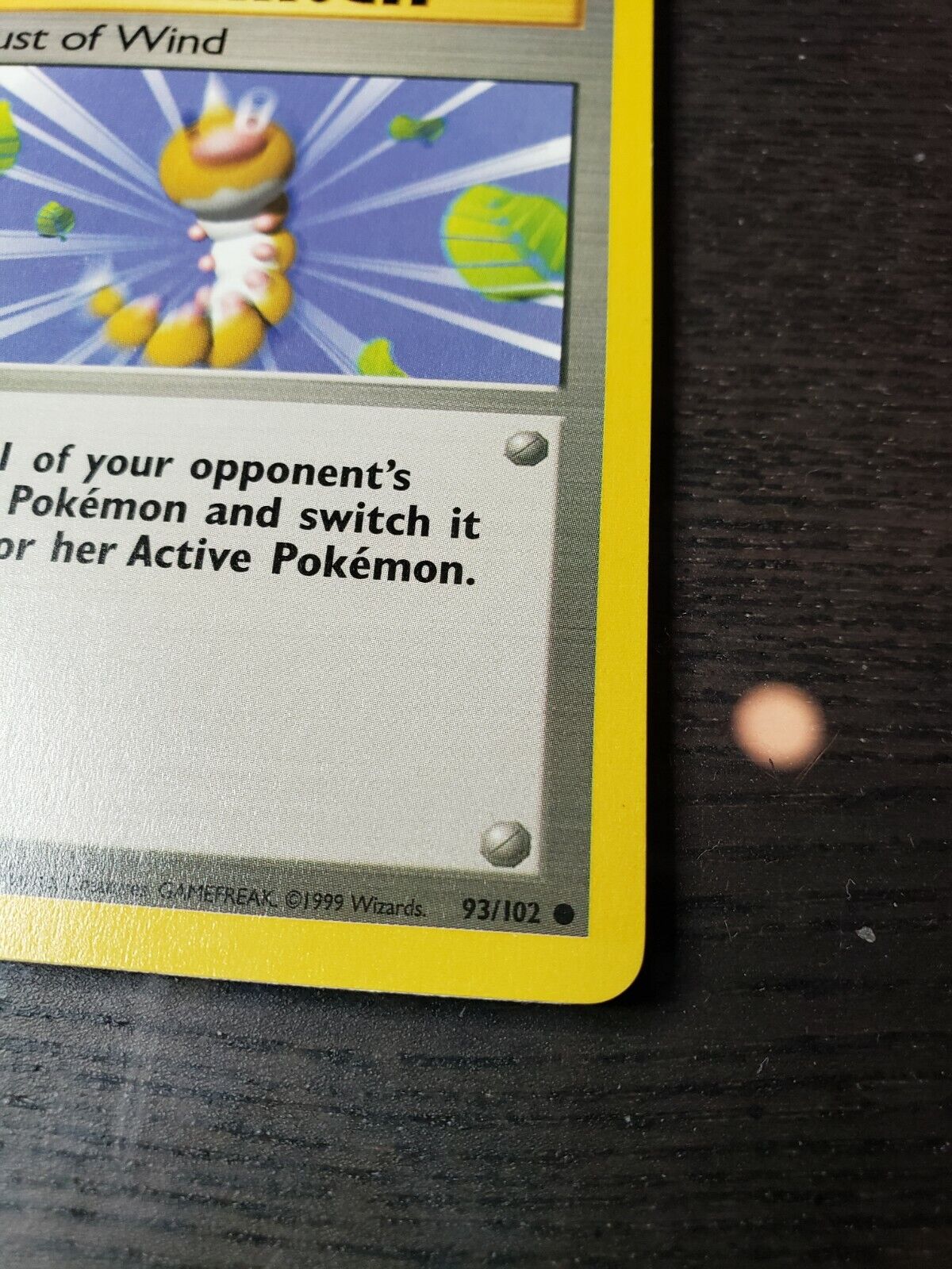 93/102 Gust of Wind - Base Set - Common Pokemon TCG Card
