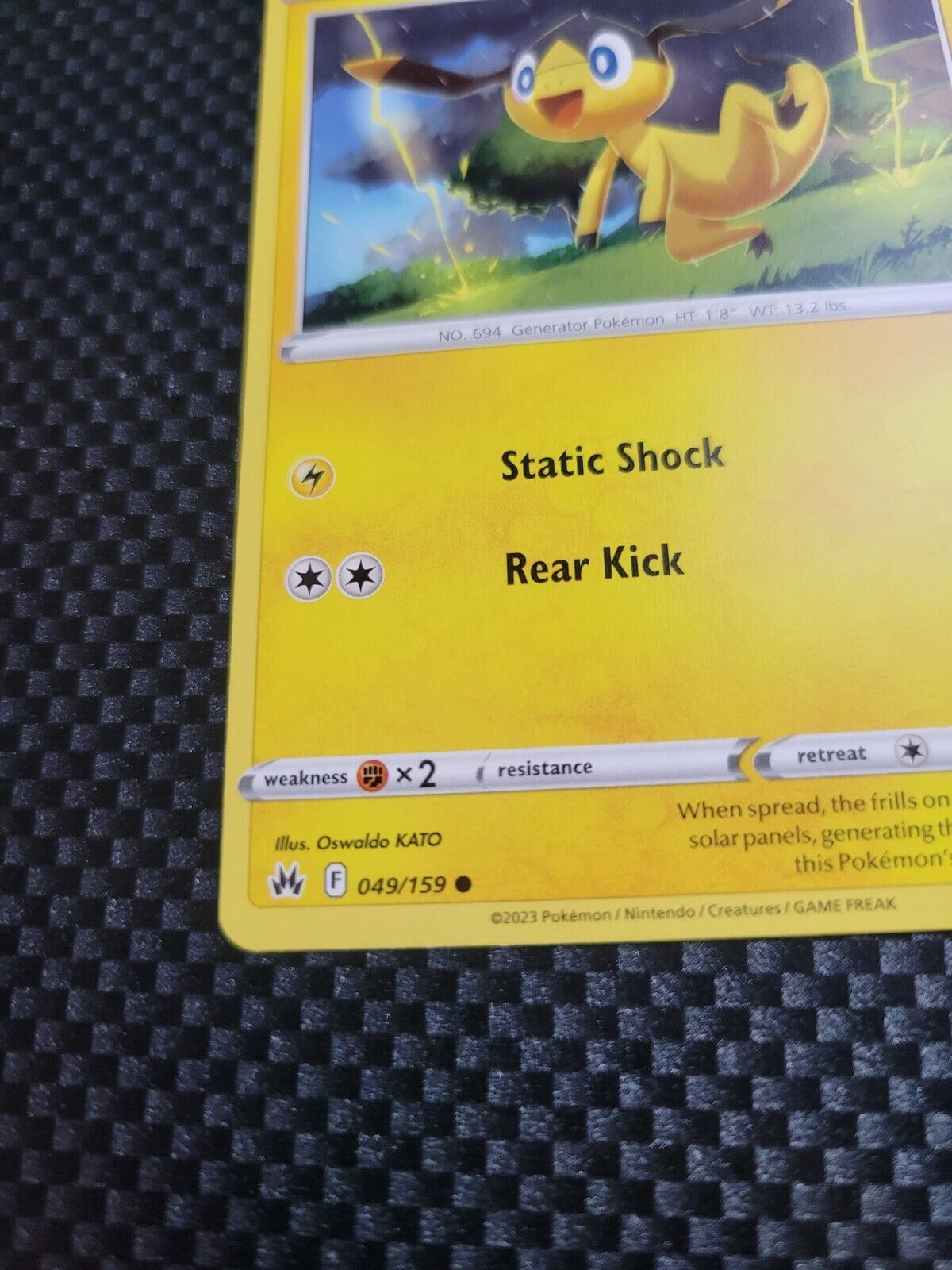 Pokémon TCG Crown Zenith Helioptile 49/159 Regular Common Card NM 2023