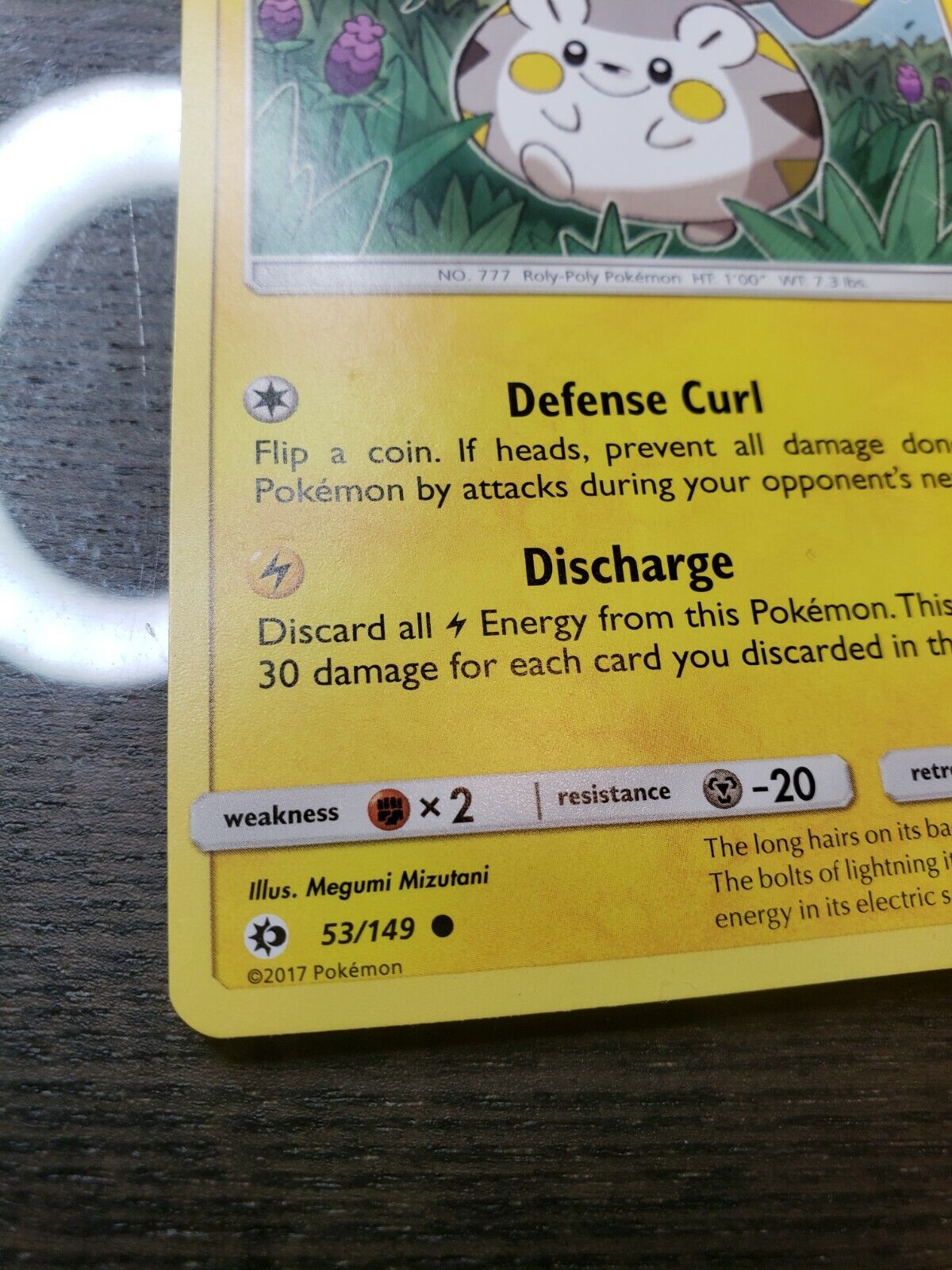 Pokemon TCG Sun And Moon Base Set Togedemaru Common Card 53/149 2017