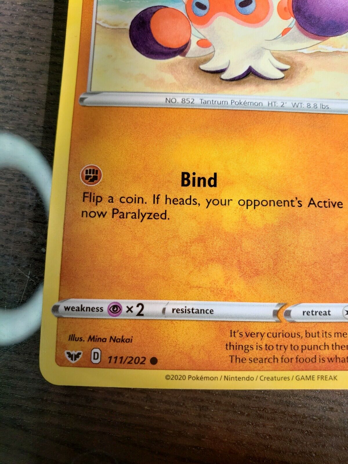 Pokemon TCG Clobbopus 111/202 Sword & Shield Base Set NM Regular Common Card