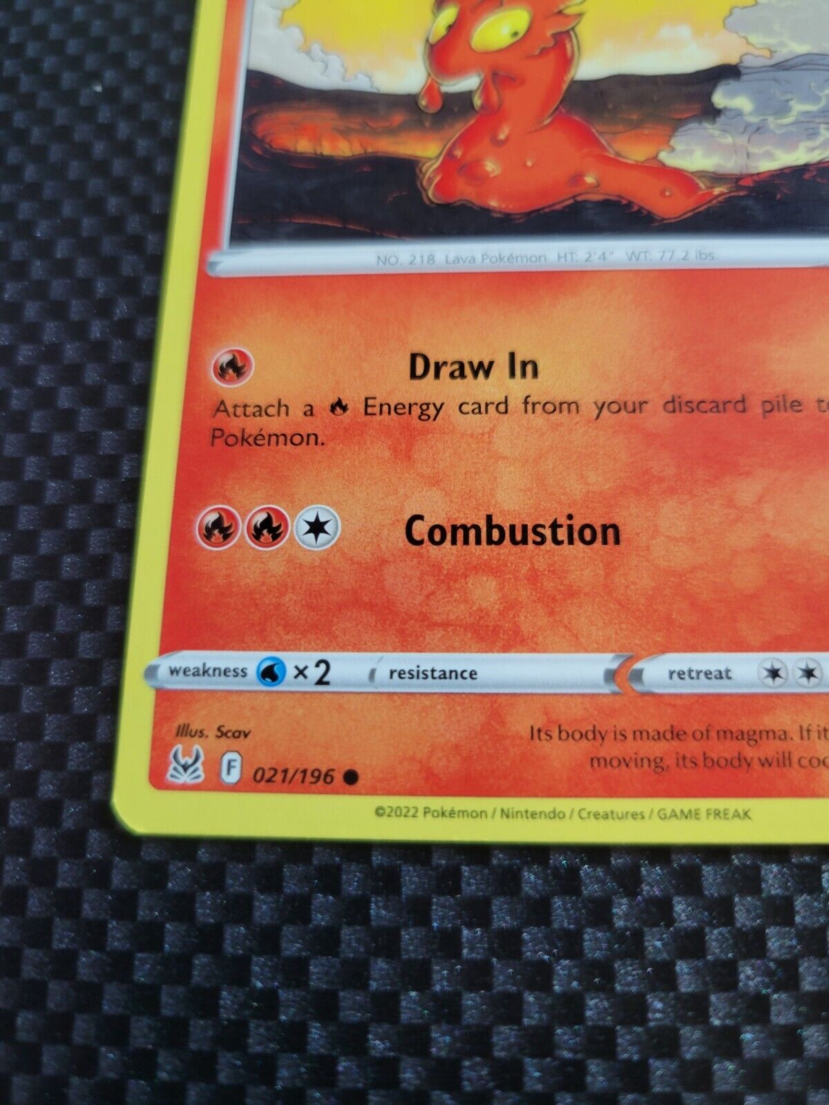 Pokémon TCG Slugma Lost Origin 021/196 Regular Common Card NM 2022