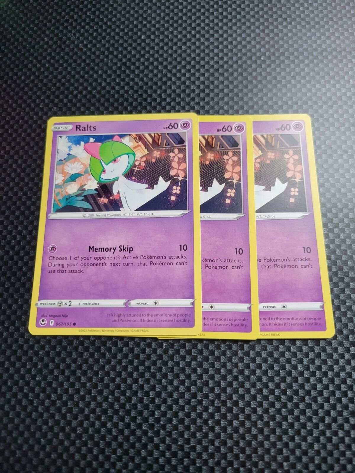 Pokémon TCG Ralts Silver Tempest 067/195 Regular Common Card NM 2022