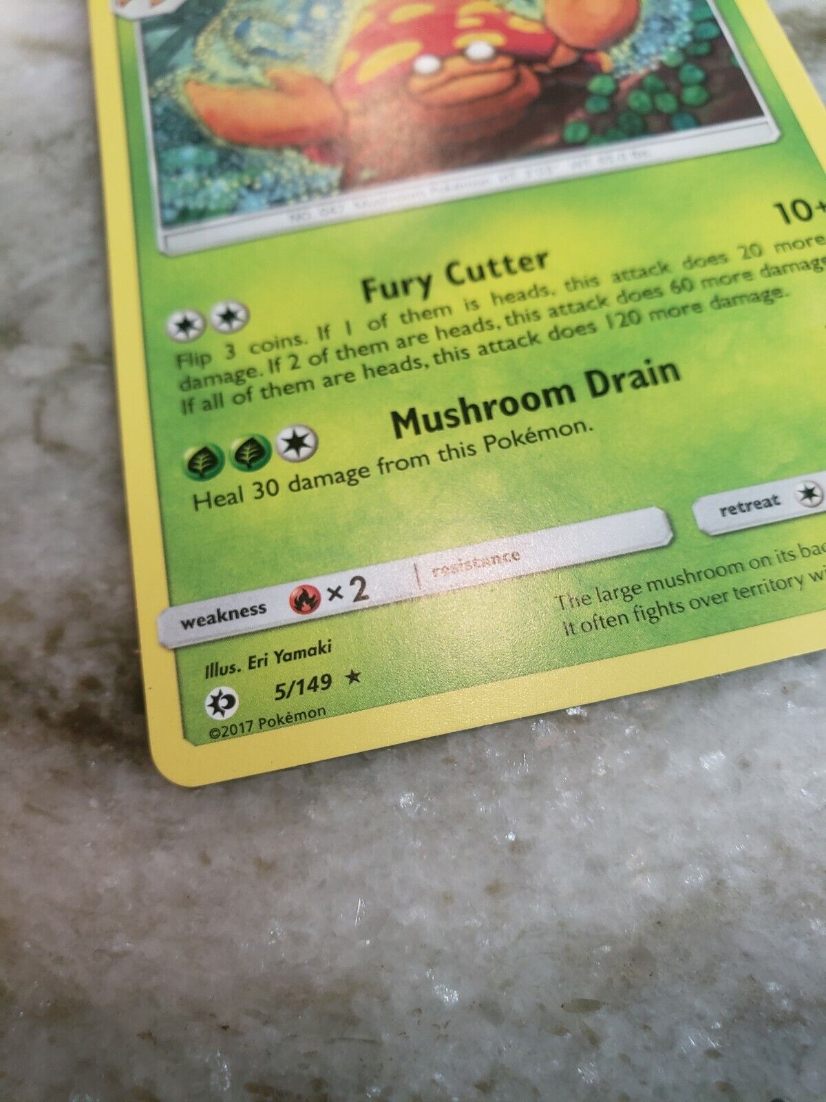 Pokémon TCG Sun and Moon Base Parasect 5/149 Regular Rare Card NM 2017