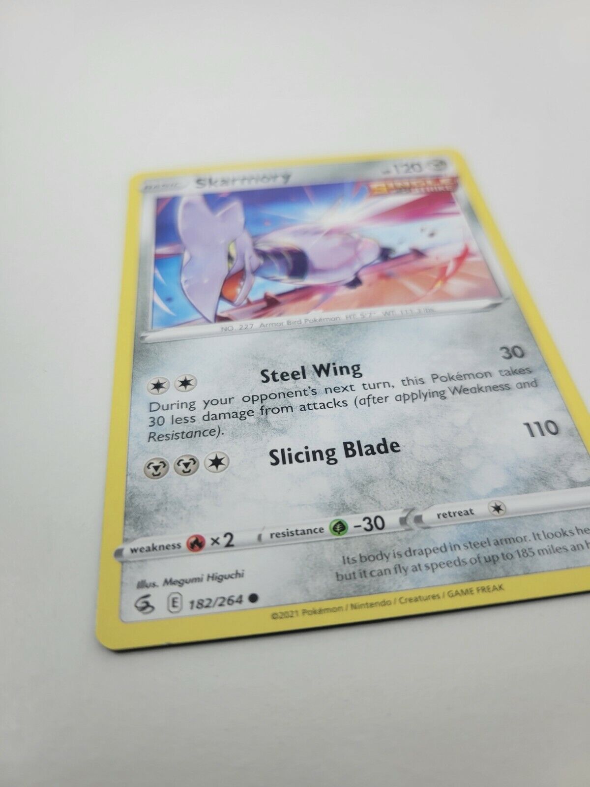 Pokémon TCG Skarmory Fusion Strike 182/264 Regular Common Card NM 2021