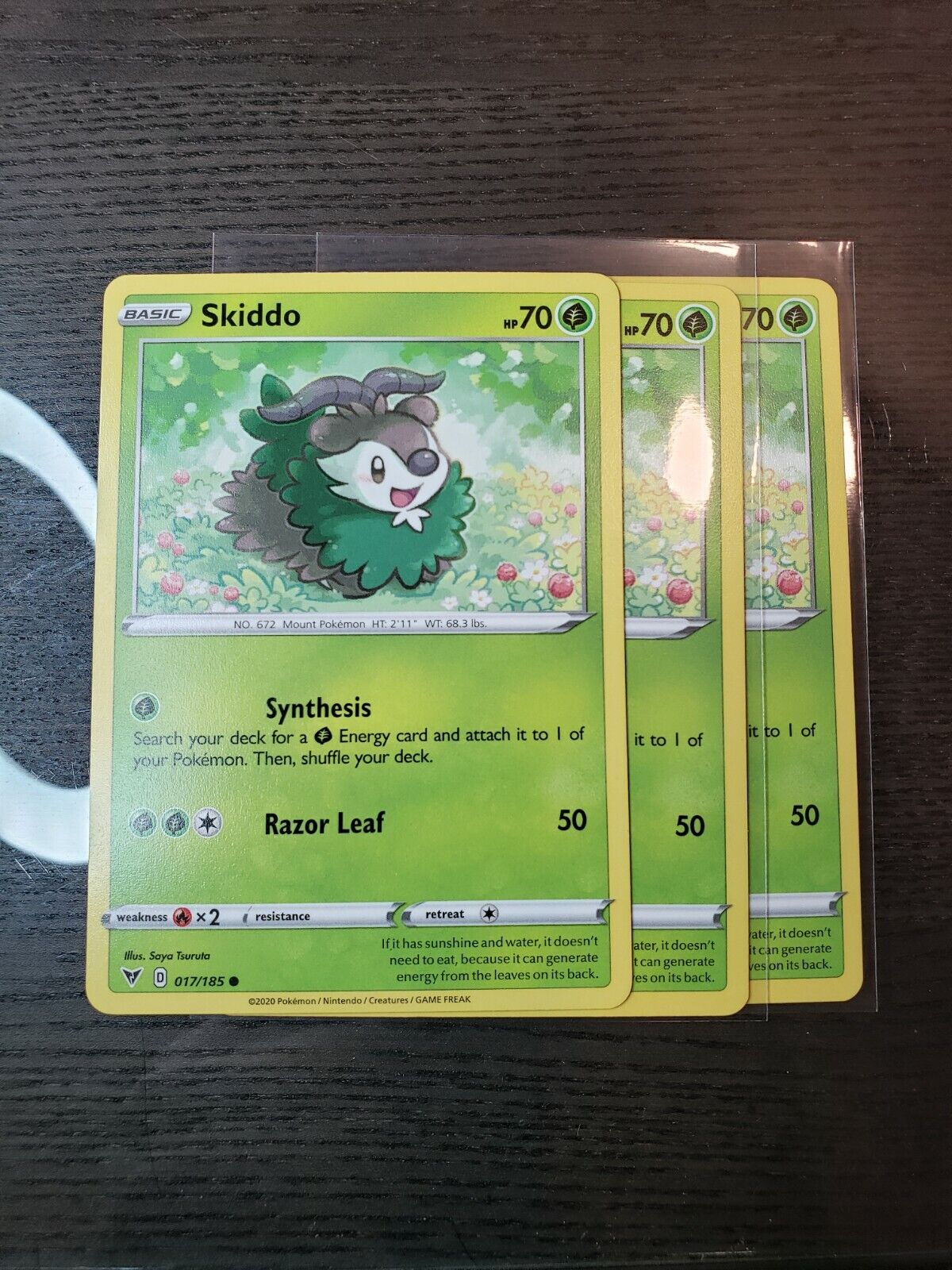 Skiddo 17/185 S&S: Vivid Voltage Regular Common card NM Pokemon TCG 2020