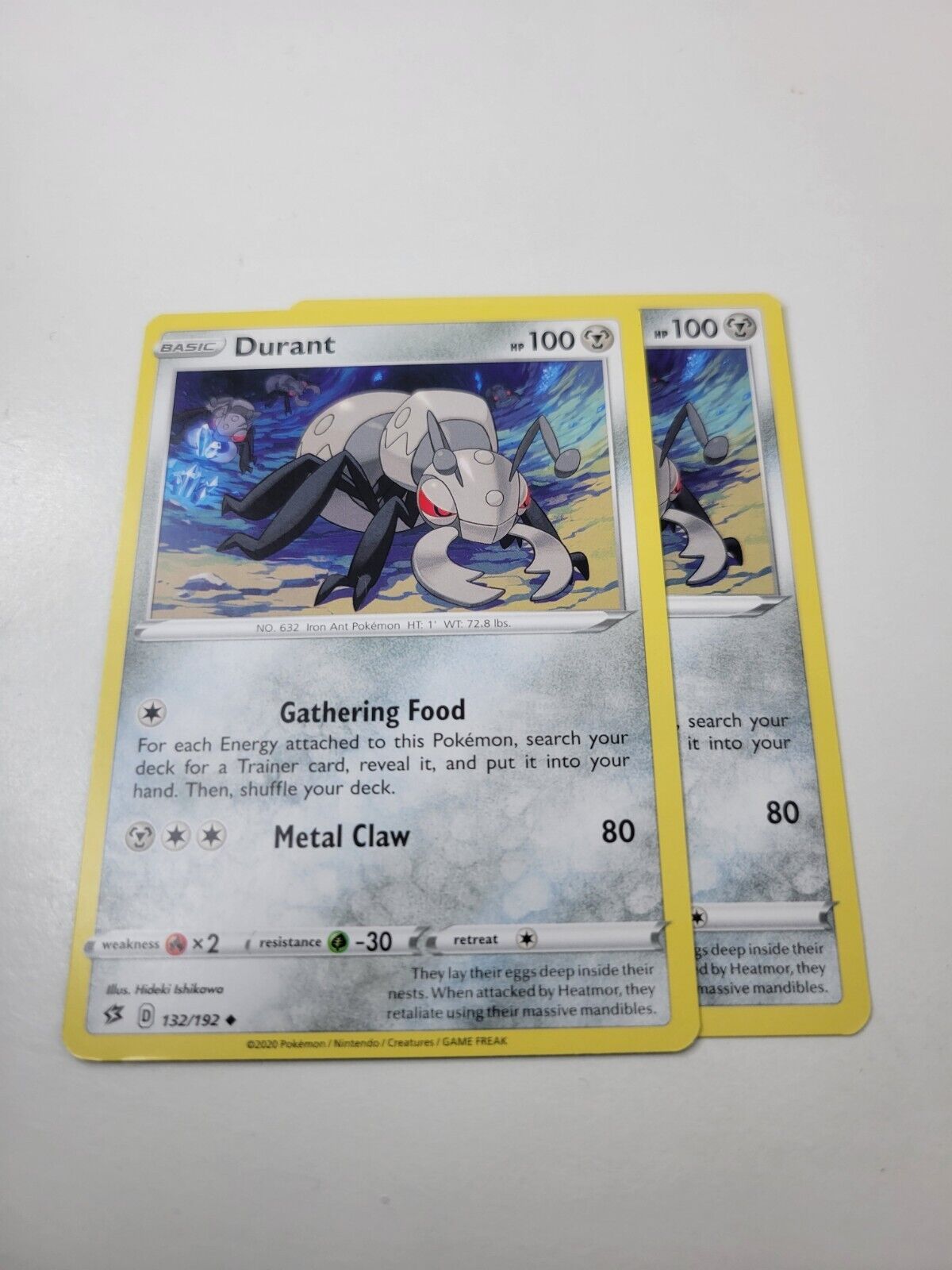 Pokémon TCG Durant Rebel Clash 132/192 Regular Uncommon Card NM 2020