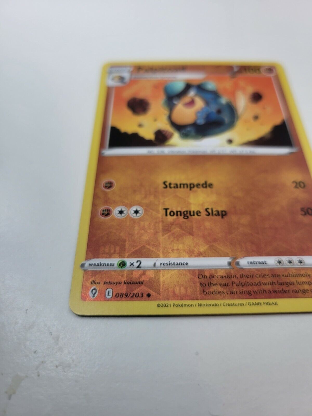 Pokémon TCG Palpitoad Evolving Skies 089/203 Reverse Holo Uncommon Card NM 2021