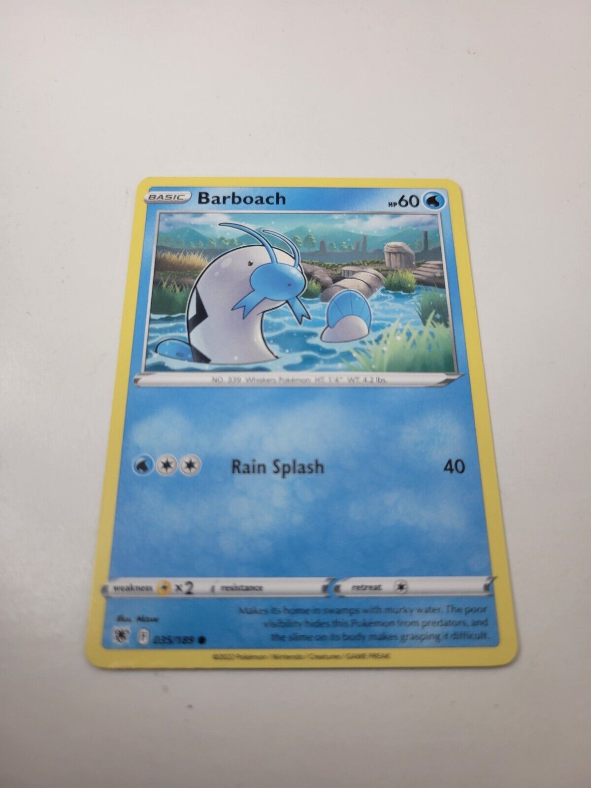Pokémon TCG Astral Radiance Barboach 035/189 Regular Common Card NM 2022