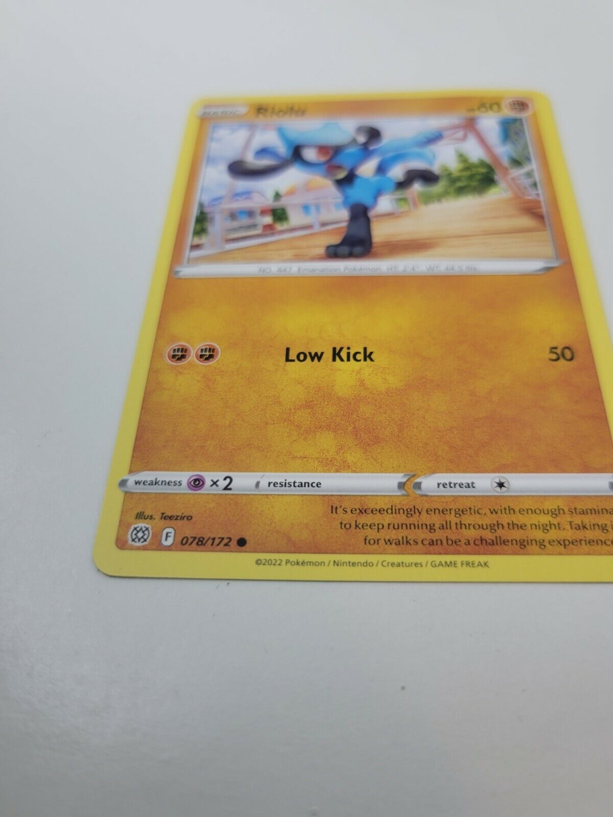 Pokemon TCG Brilliant Stars Riolu 78/172 Regular Common Card NM 2022