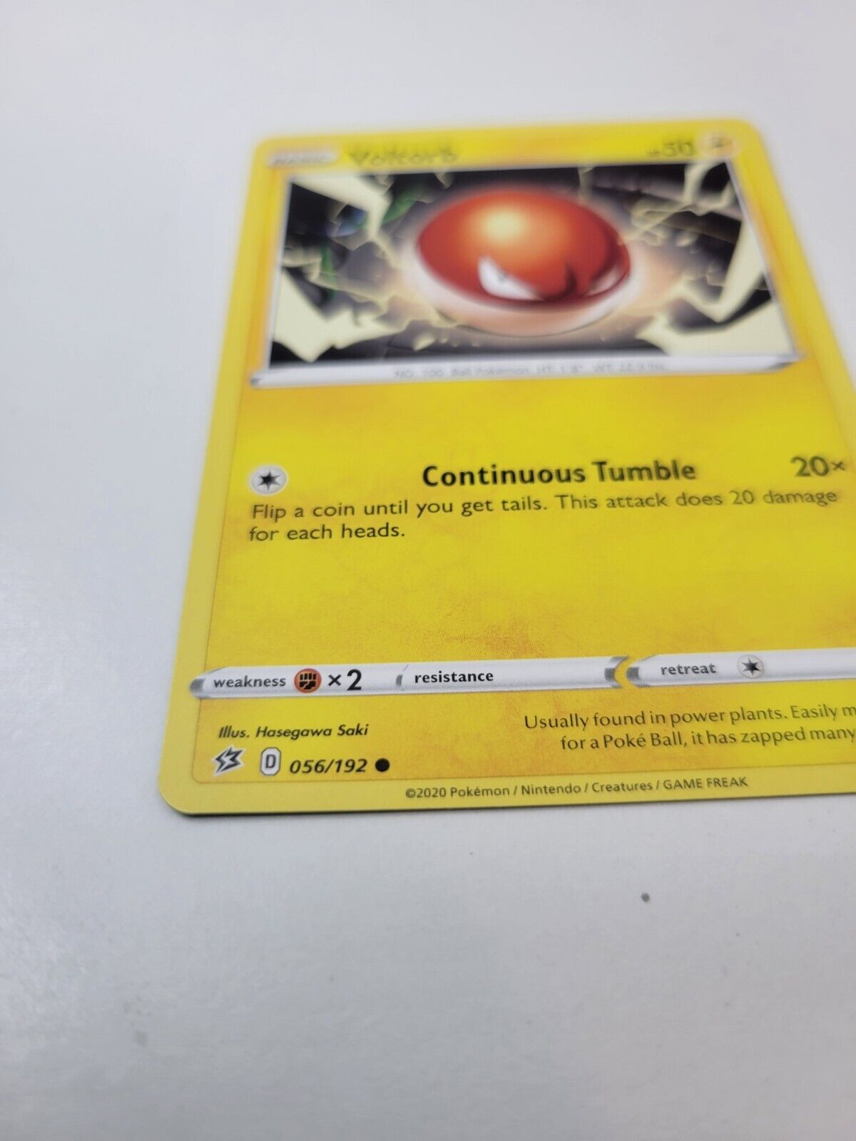 Pokémon TCG Voltorb Rebel Clash 056/192 Regular Common Card NM 2020