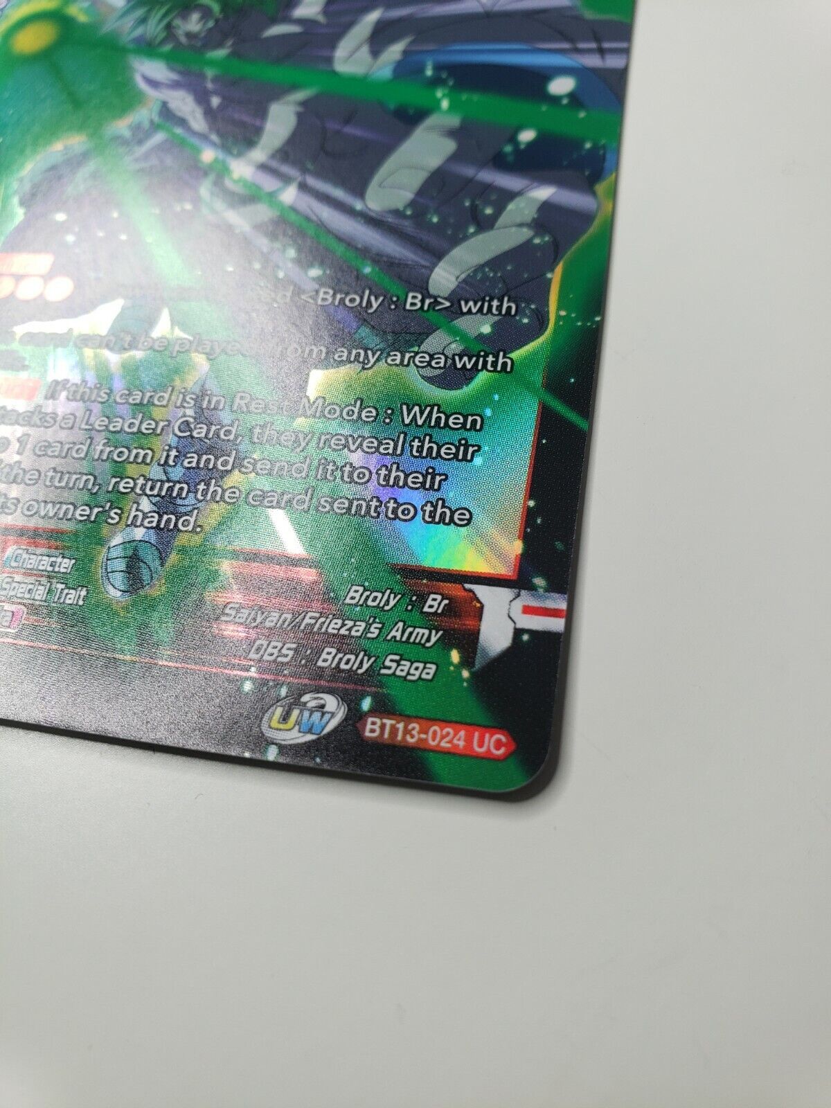 SS Broly, Brawn Amplified BT13-024 UC Holo NEW Supreme Rivalry