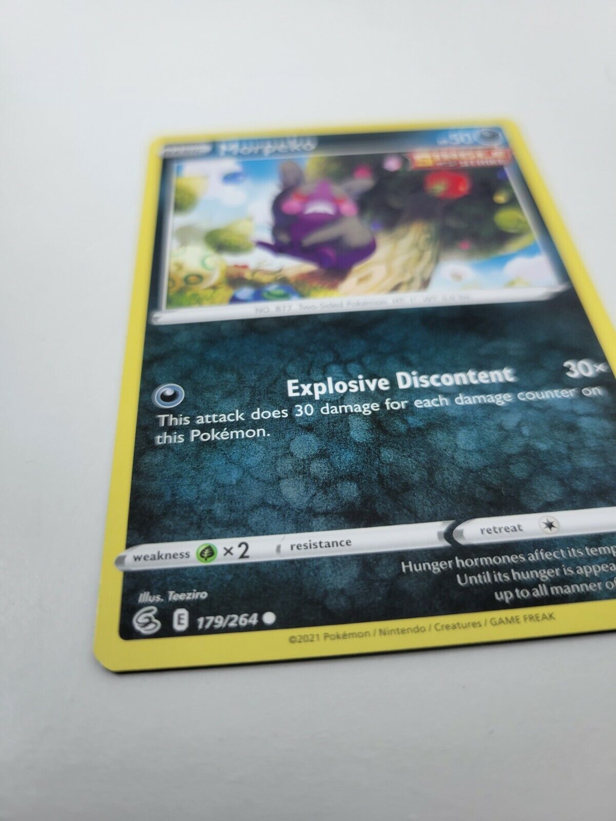 Pokémon TCG Morpeko Fusion Strike 179/264 Regular Common Card NM 2021