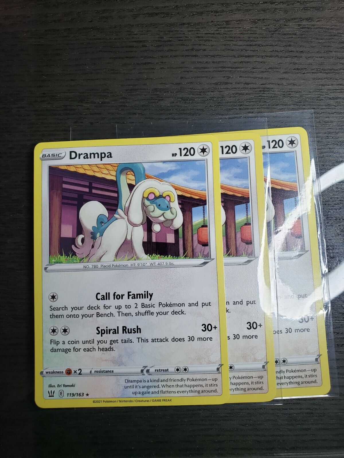 Drampa 119/163 Sword & Shield: Battle Styles ((Rare)) Mint Pokemon