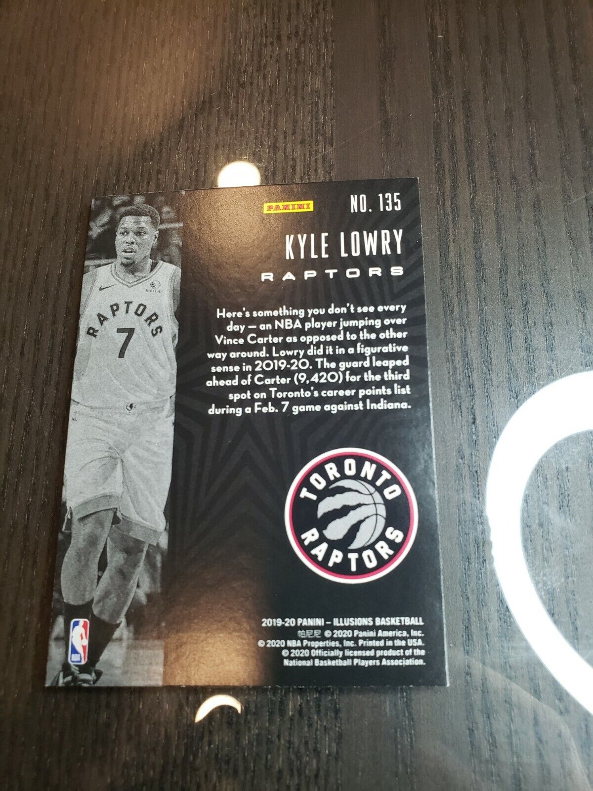 Kyle Lowry 2019-2020 Panini Illusions base Card # 135