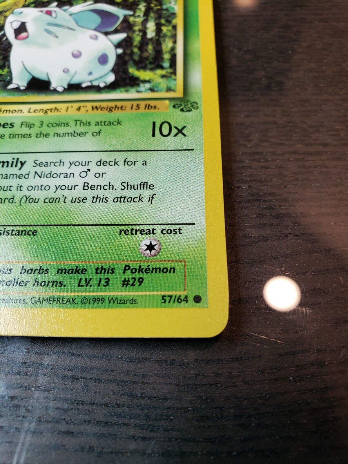 #29 Nidoran (F) - 57/64 - Jungle Set - Common card - Pokemon TCG (c) 1999 - LP